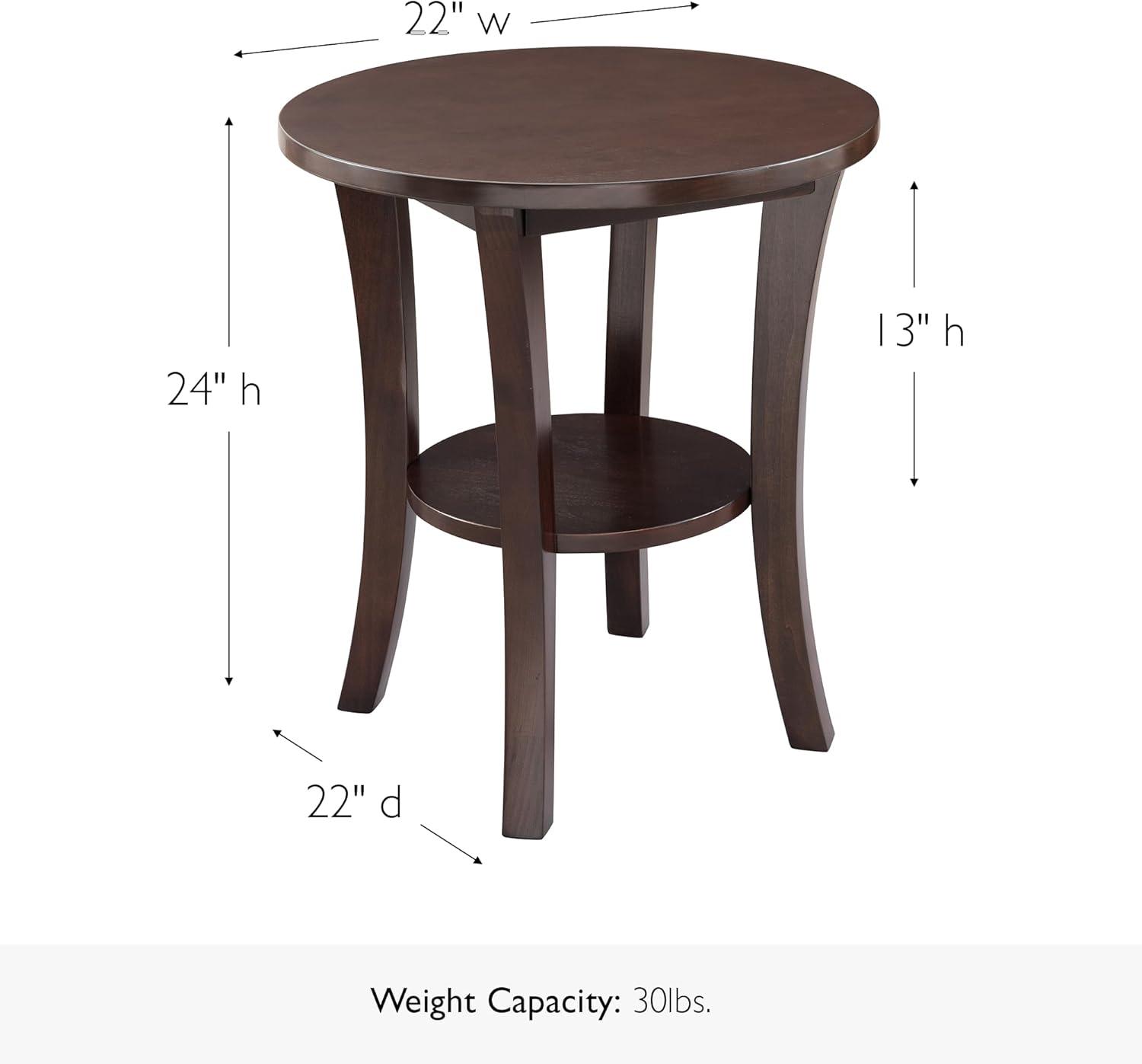 imageHaven Ridge Solid Wood Oval Side Table with Drawer and Shelf Medium Oak Brown Perfect for Living Rooms Bedrooms and Small Spaces Leick Home 9042MEDChocolate Oak