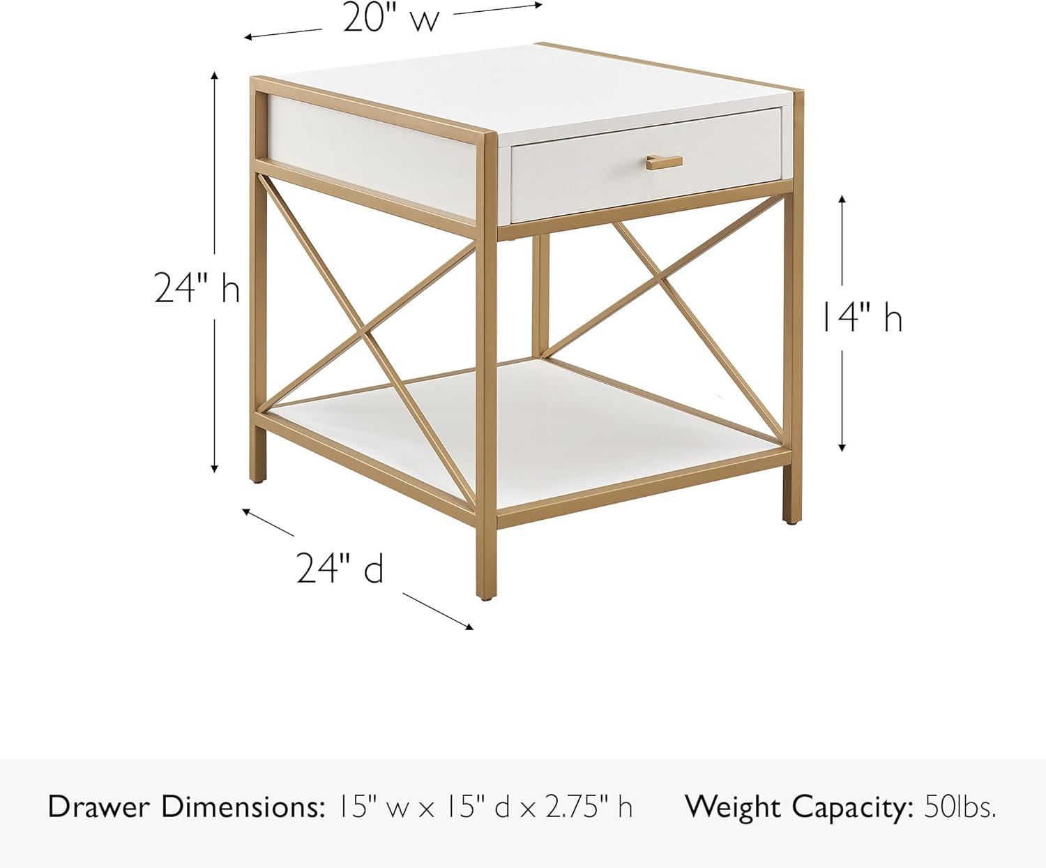 imageHaven Ridge Solid Wood Oval Side Table with Drawer and Shelf Medium Oak Brown Perfect for Living Rooms Bedrooms and Small Spaces Leick Home 9042MEDWhite