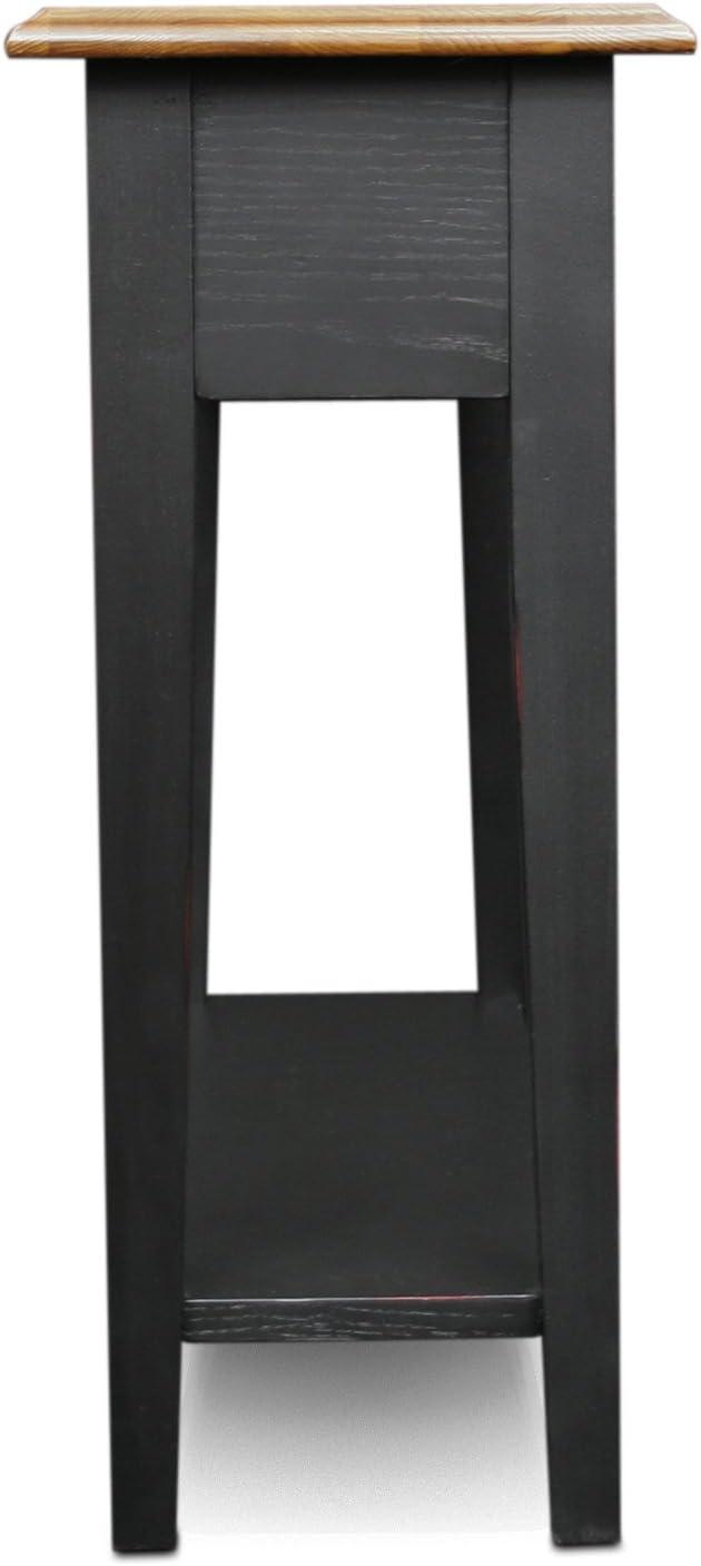imageHaven Ridge Solid Wood Side Table with BuiltIn Swing Arm Lamp and Drawer Medium Oak Brown Perfect for Entryways Living Rooms and Small Spaces Leick Home 9037MEDMedium OakBlack