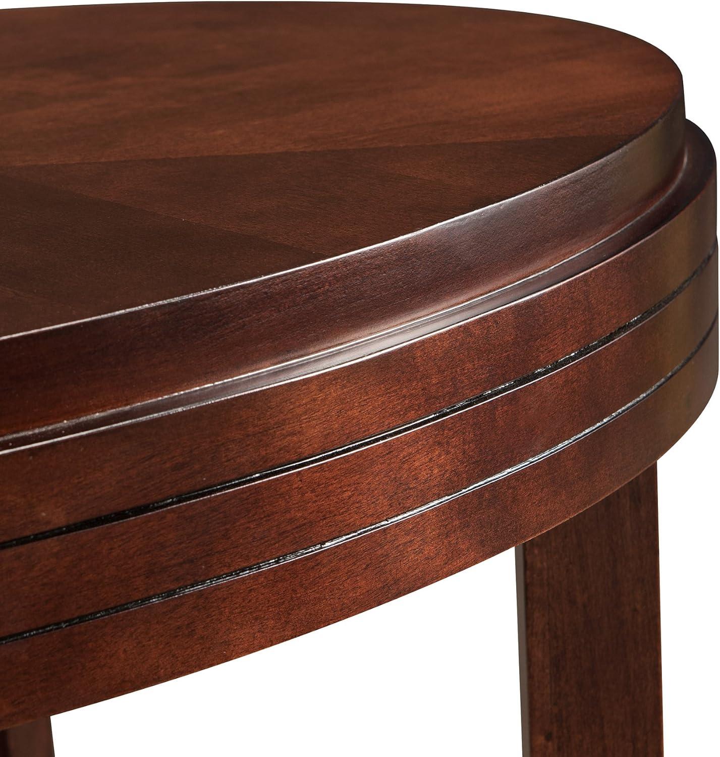 imageLeick Coastal Oval Coffee Table with Shelf Orchid WhiteChocolate Cherry