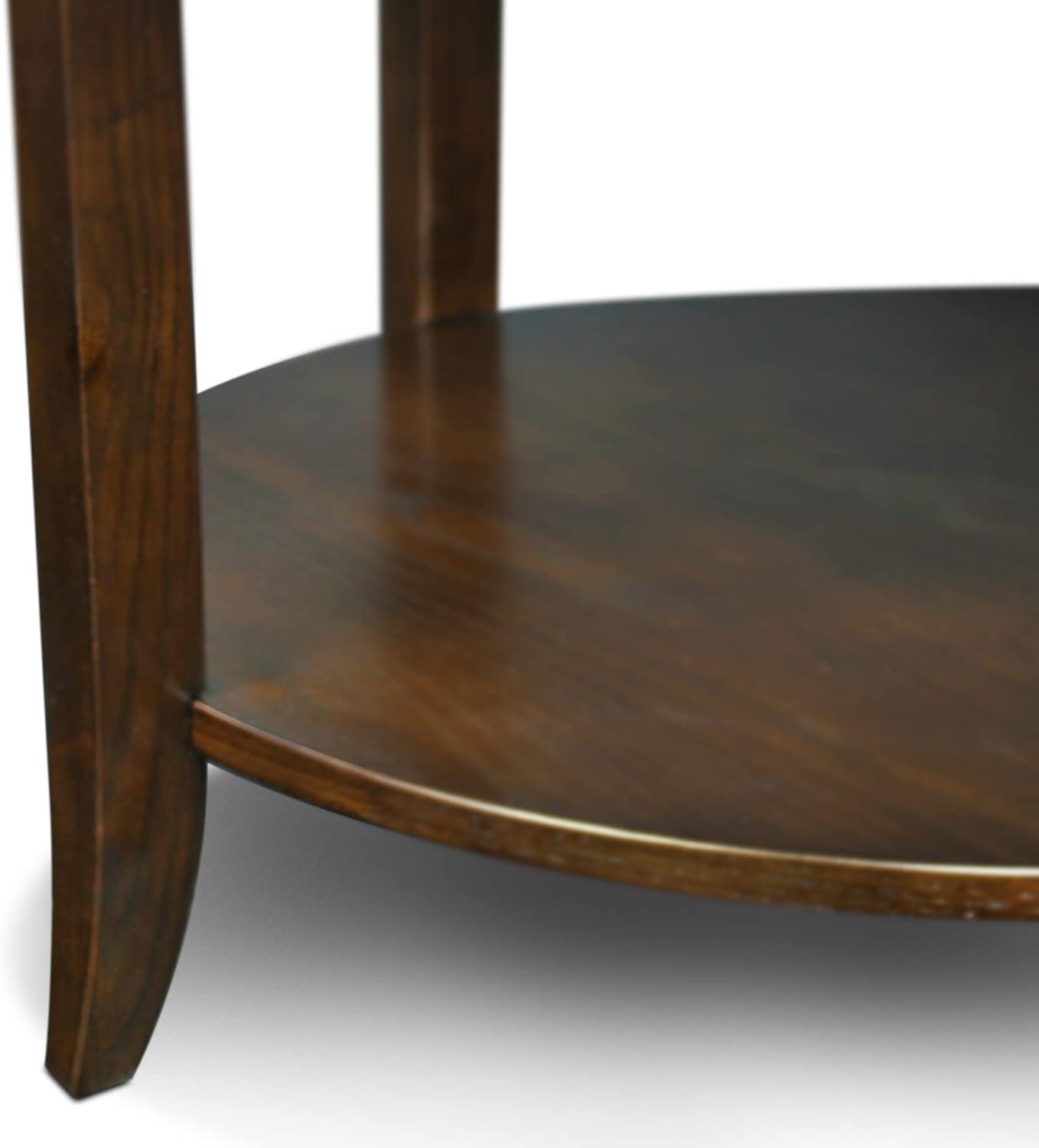 imageLeick Coastal Oval Coffee Table with Shelf Orchid WhiteChocolate Oak