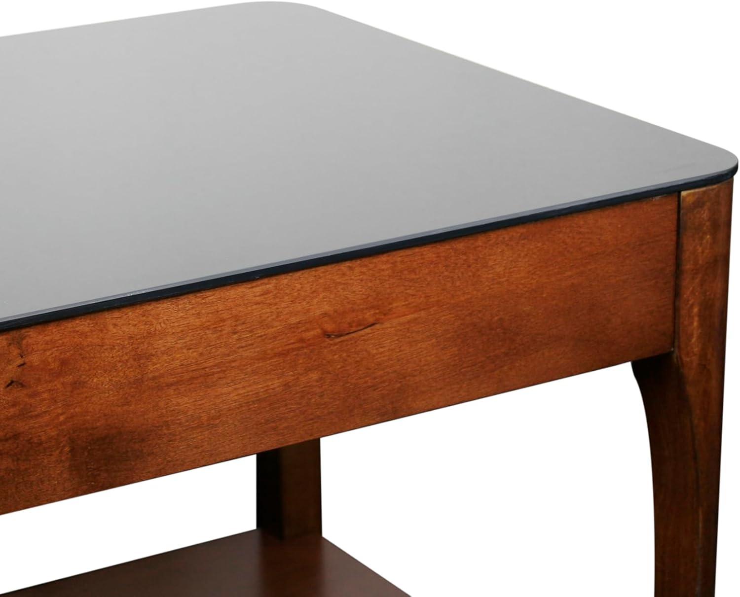 imageLeick Home 10055RS Mission Coffee Table for Living Room Two Drawers and Shelf Made with Solid Wood Russet FinishChestnut Black