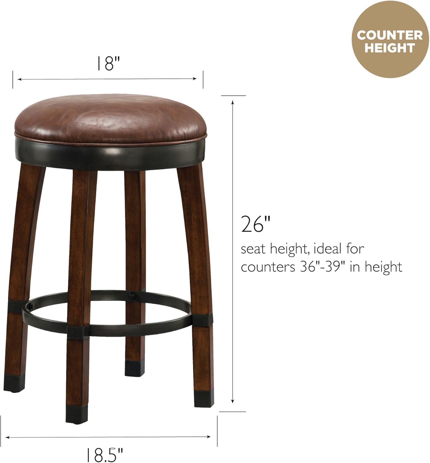 imageLeick Home 10086BBHG Upholstered Back Counter Height Stool with Wood Base Set of 2 for Kitchen Counters and Islands Blackbean and Gray WashHeather GraySable
