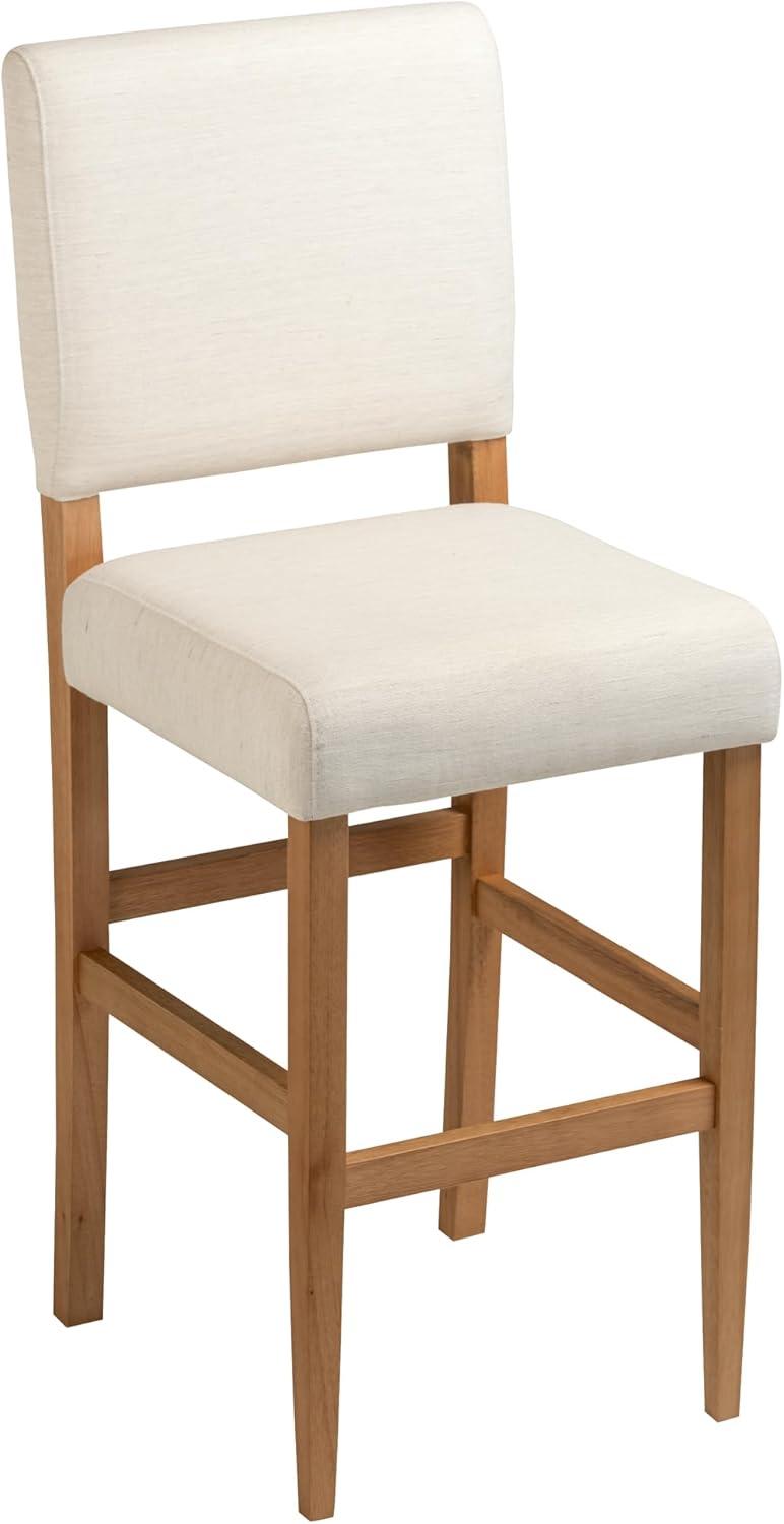imageLeick Home 10145BLGL Upholstered Back Bar Stool Height with Steel Base Set of 2 for Elevated Kitchen Counters High Top Tables and Bars GrayBlackWhite Sands
