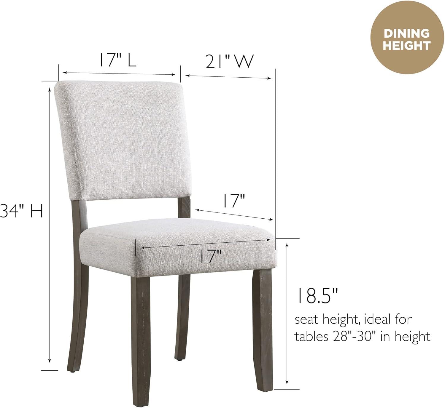 imageLeick Home 10186BBHG Upholstered Back Dining Chair with Wood Base Set of 2 for Dining Room Blackbean and Heather Gray