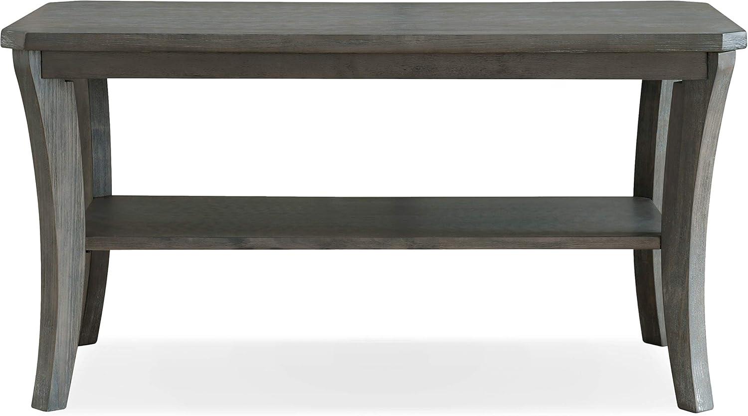 imageLeick Home 10305RG Rustic Wire Brushed Driftwood Narrow Side Table with Shelf Rustic GrayRustic Wire Brushed Driftwood