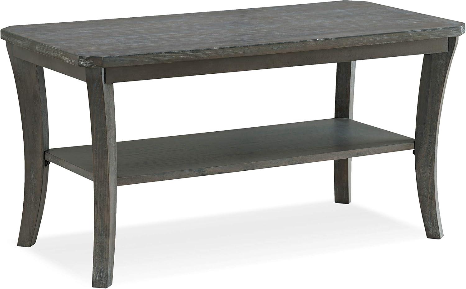 imageLeick Home 10305RG Rustic Wire Brushed Driftwood Narrow Side Table with Shelf Rustic GrayRustic Wire Brushed Driftwood