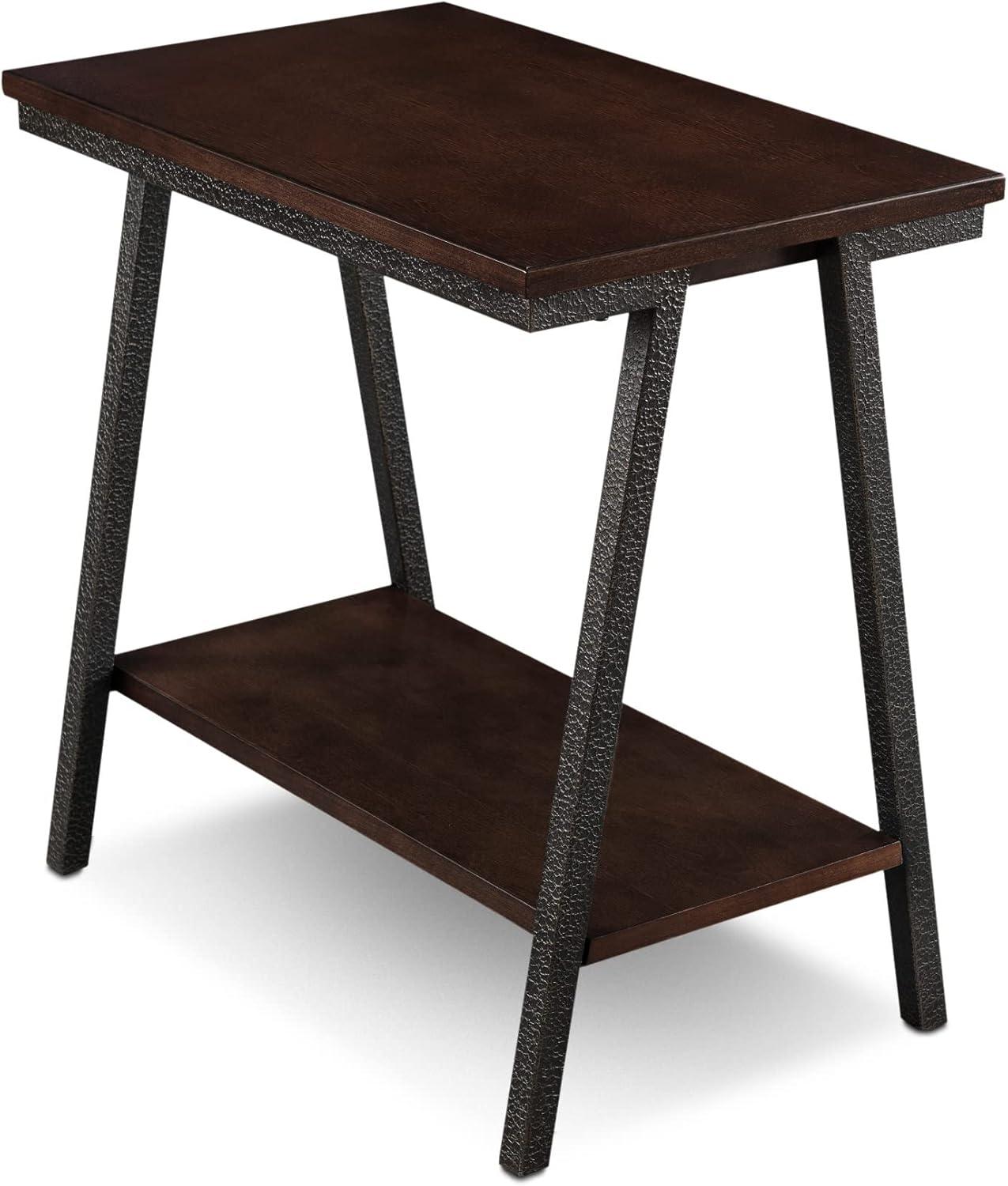 imageLeick Home 10907 Slatestone One Drawer Rustic Oak End Table Distressed Rustic OakWalnut