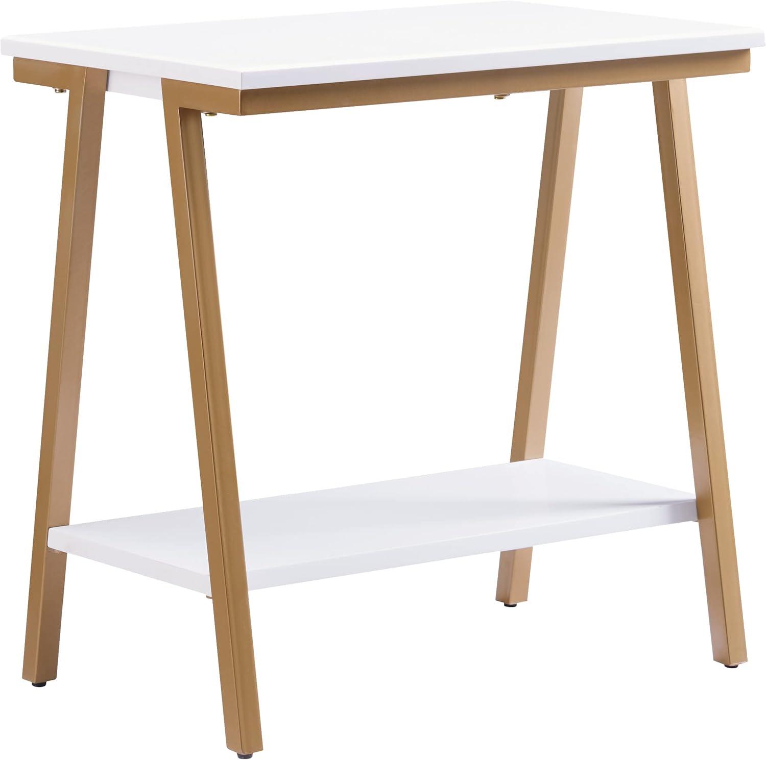 imageLeick Home 10907 Slatestone One Drawer Rustic Oak End Table Distressed Rustic OakWhite