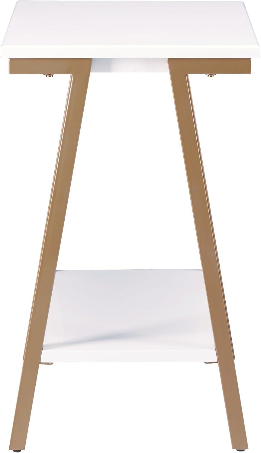 imageLeick Home 10907 Slatestone One Drawer Rustic Oak End Table Distressed Rustic OakWhite