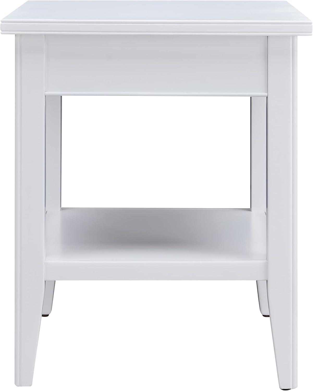 imageLeick Home 10907 Slatestone One Drawer Rustic Oak End Table Distressed Rustic OakWhite