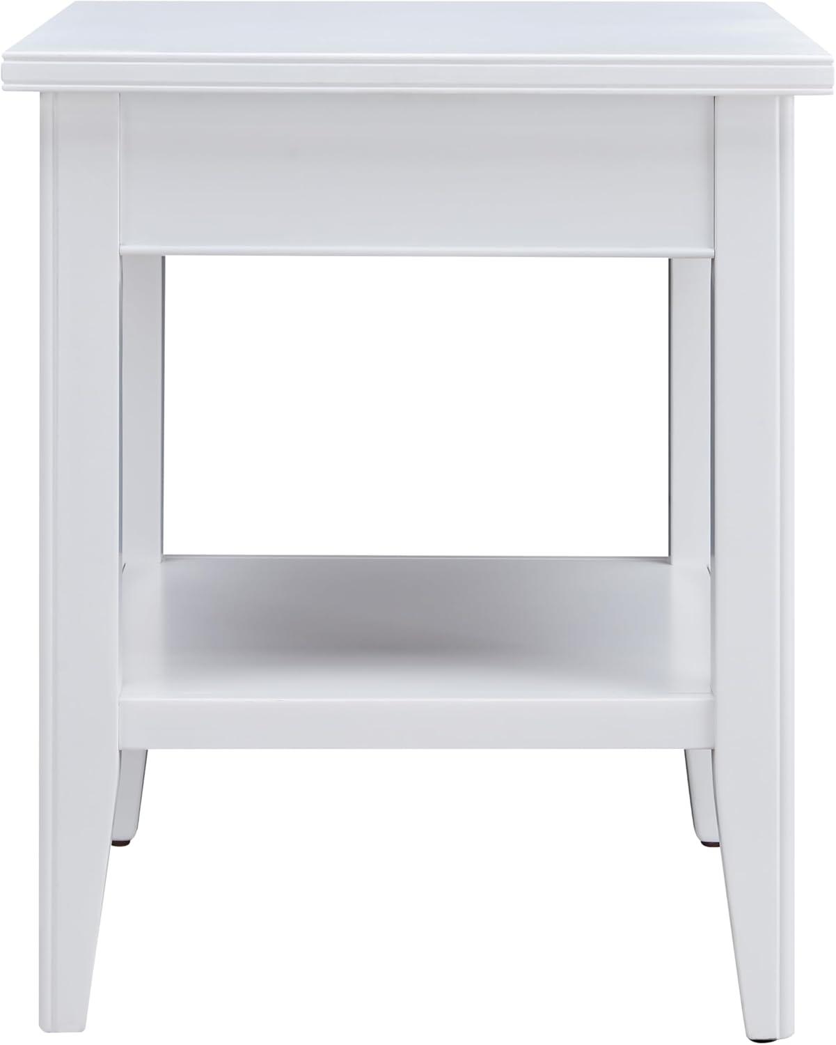 imageLeick Home 10907 Slatestone One Drawer Rustic Oak End Table Distressed Rustic OakWhite