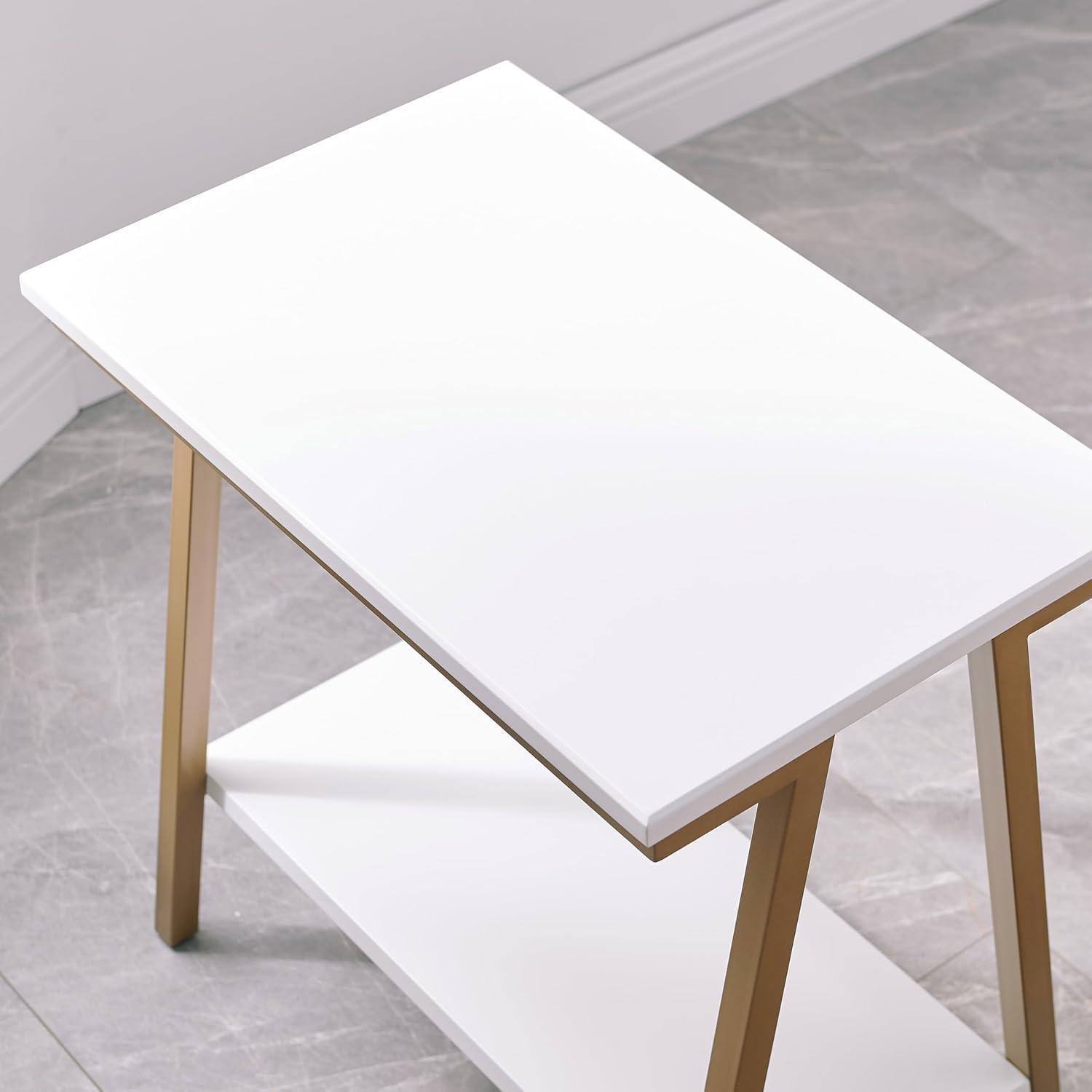 imageLeick Home 10907 Slatestone One Drawer Rustic Oak End Table Distressed Rustic OakWhite