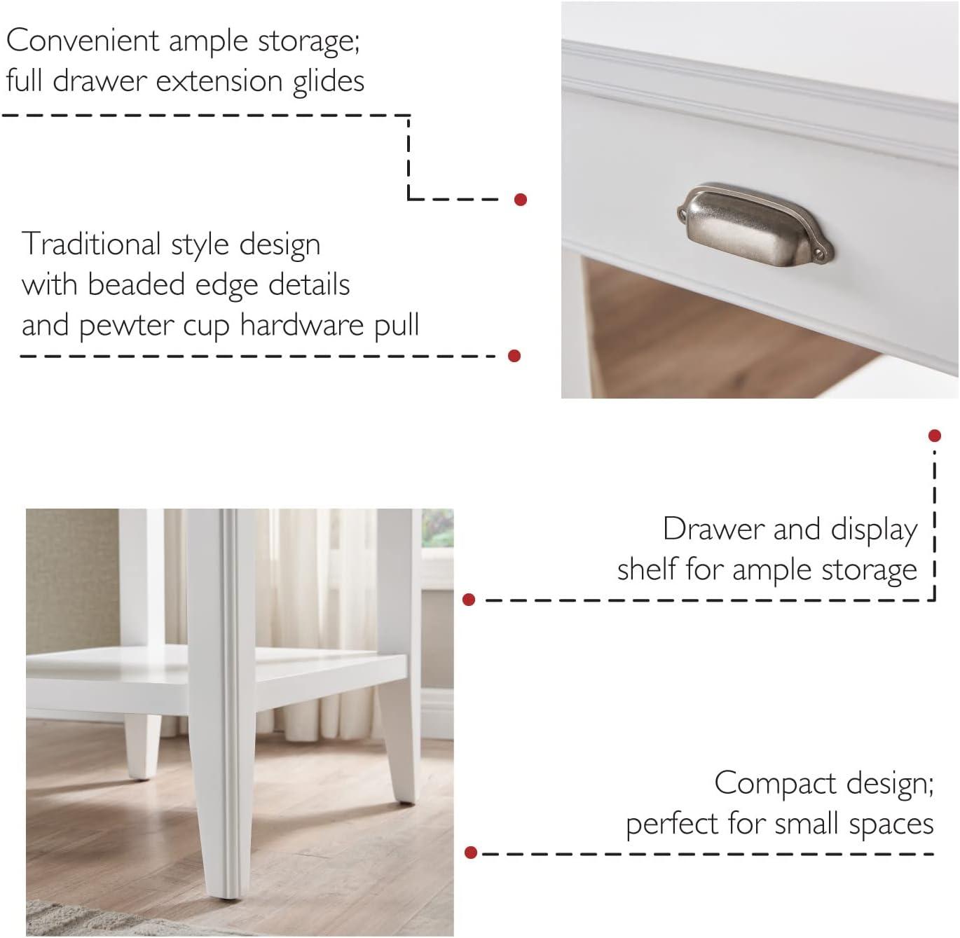 imageLeick Home 10907 Slatestone One Drawer Rustic Oak End Table Distressed Rustic OakWhite