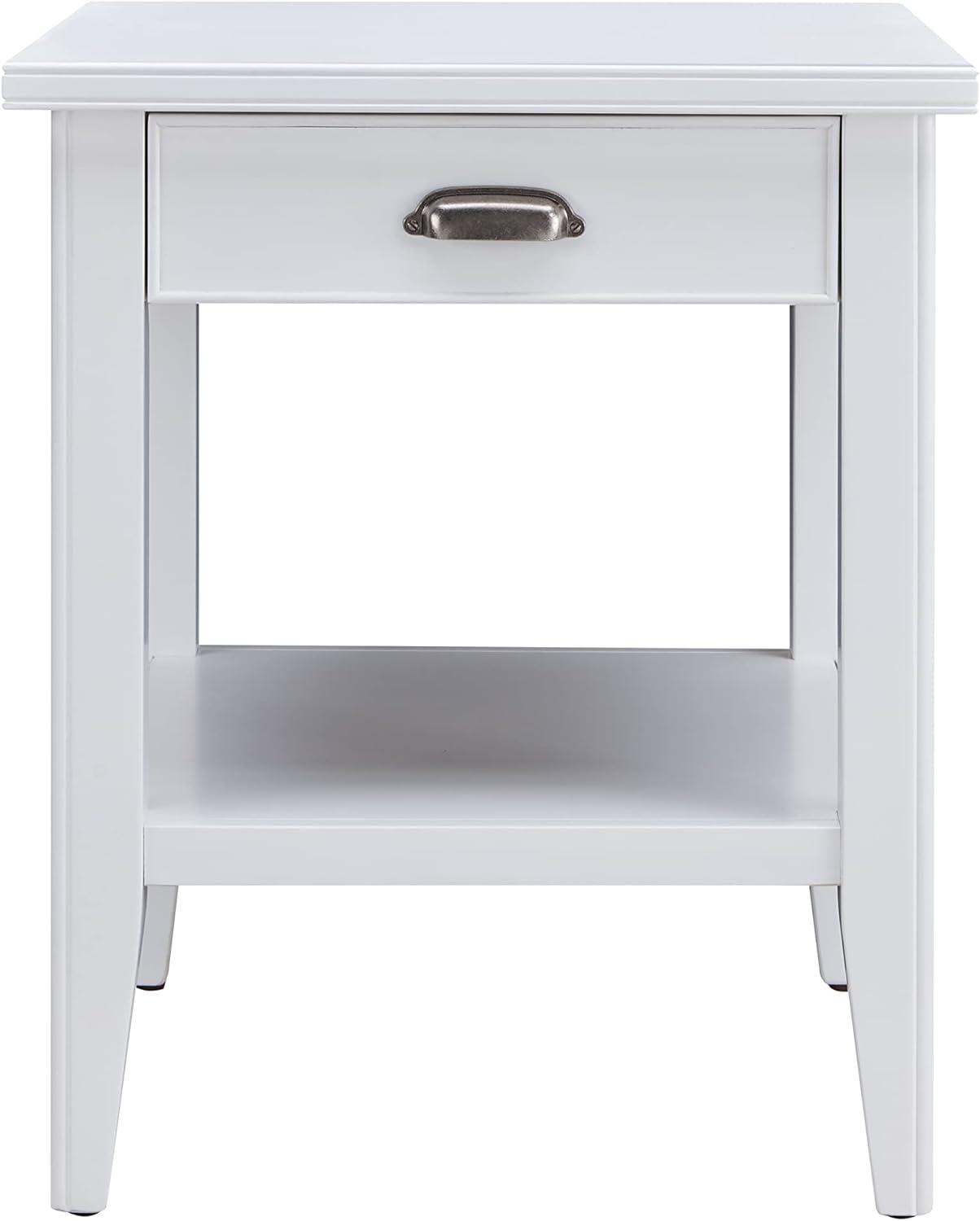 imageLeick Home 10907 Slatestone One Drawer Rustic Oak End Table Distressed Rustic OakWhite