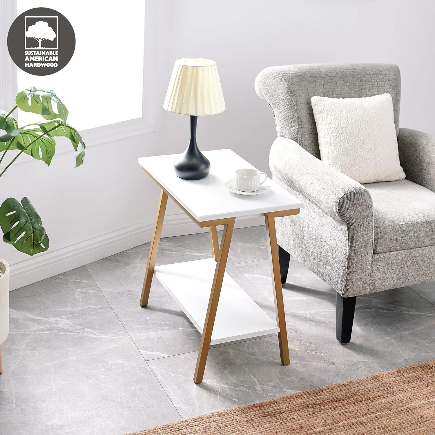 imageLeick Home 10907 Slatestone One Drawer Rustic Oak End Table Distressed Rustic OakWhite