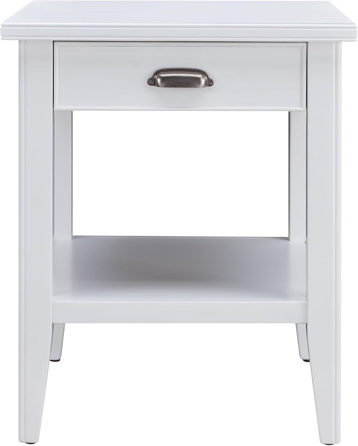 imageLeick Home 10907 Slatestone One Drawer Rustic Oak End Table Distressed Rustic OakWhite