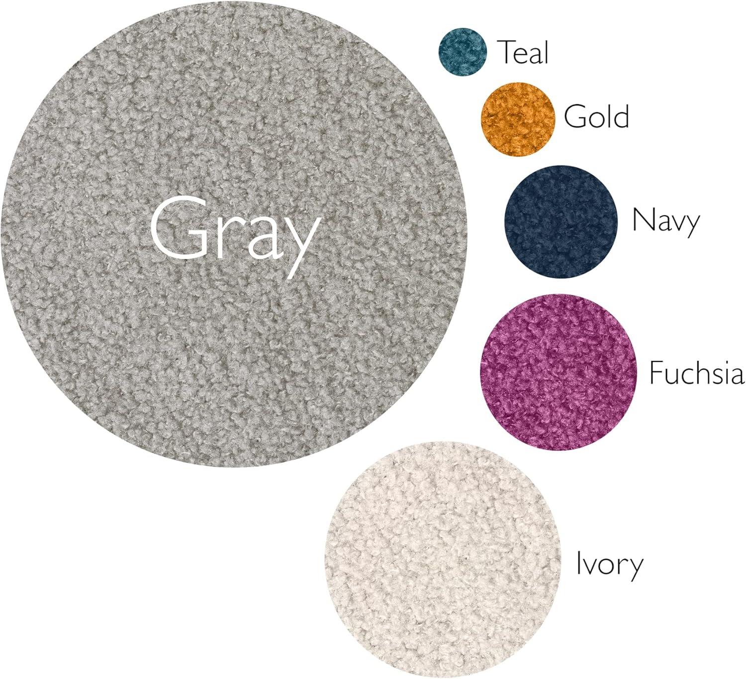 imageLeick Home 594606 Zielle Soft Shag Painterly Modern Rug Gray Living Room Bedroom Area Rug Rectangle 67 x 96