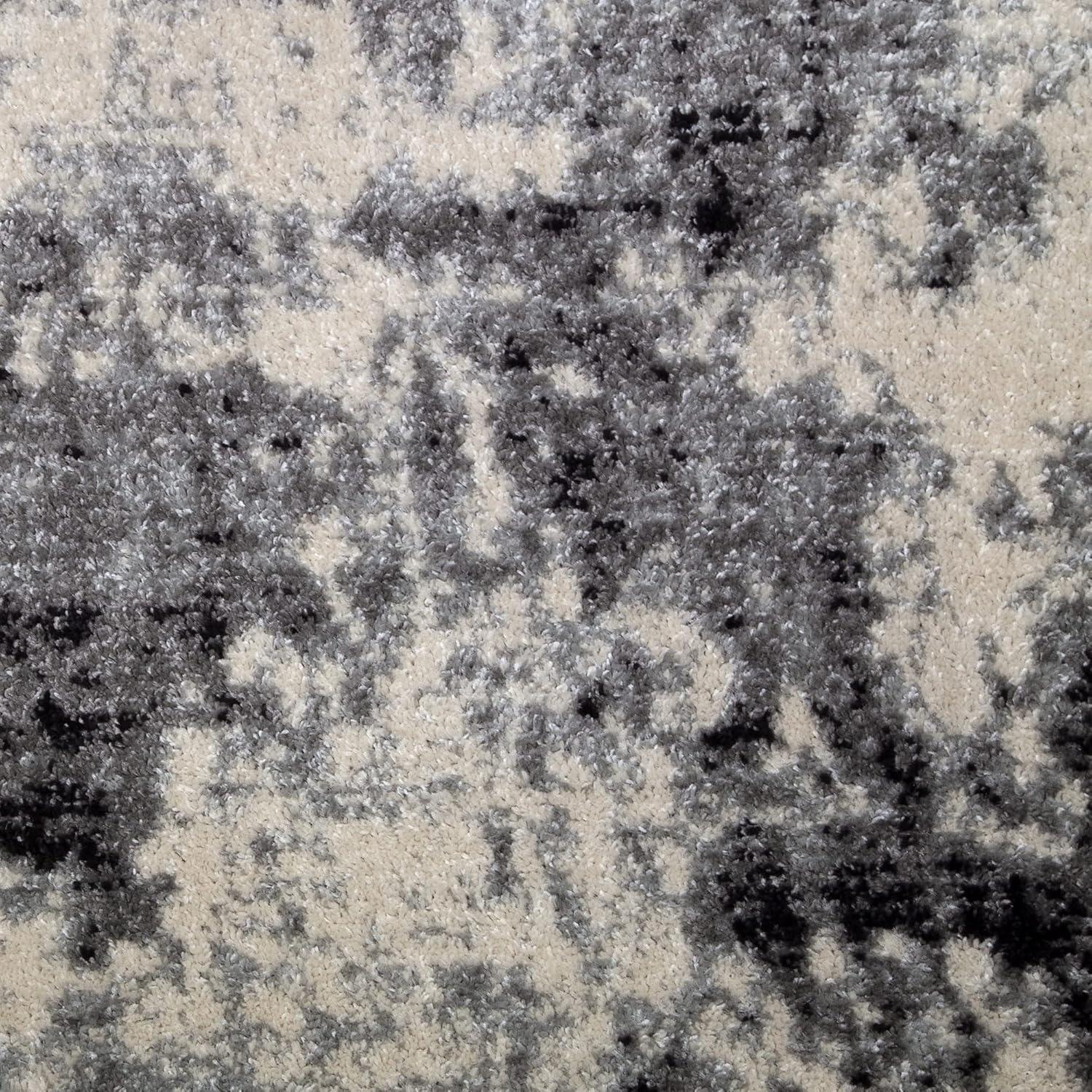 imageLeick Home 596353 Allerick Runner Vintage Monochromatic Abstract Gray Living Room Bedroom Dining Room Area Rug Runner 22 x 10BlackGray