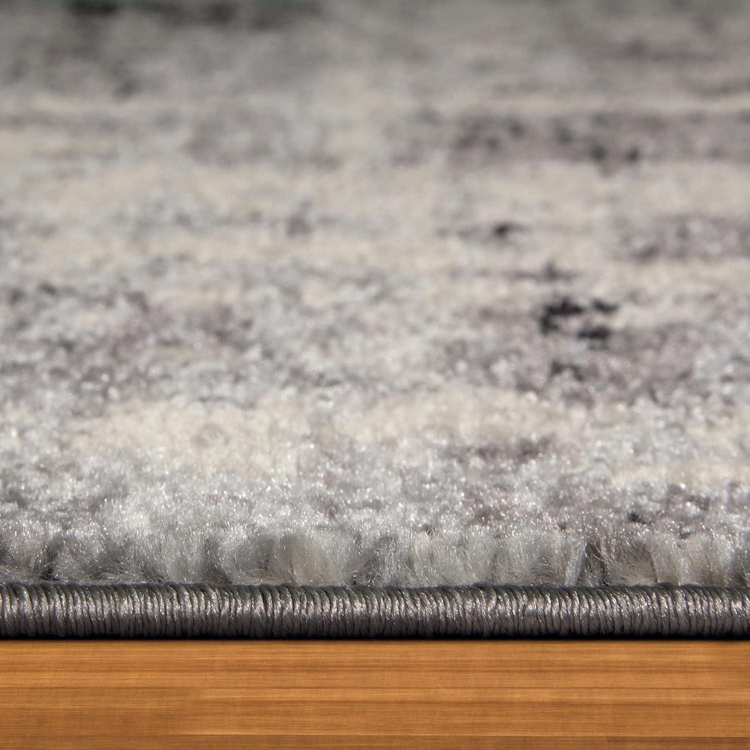 imageLeick Home 596353 Allerick Runner Vintage Monochromatic Abstract Gray Living Room Bedroom Dining Room Area Rug Runner 22 x 10BlackGray