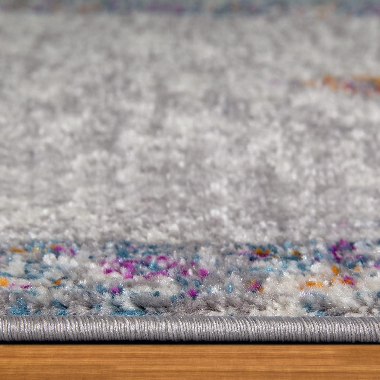imageLeick Home 596353 Allerick Runner Vintage Monochromatic Abstract Gray Living Room Bedroom Dining Room Area Rug Runner 22 x 10FuchsiaTan
