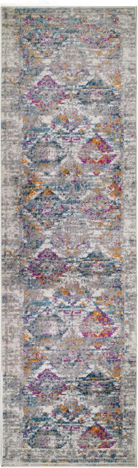 imageLeick Home 596353 Allerick Runner Vintage Monochromatic Abstract Gray Living Room Bedroom Dining Room Area Rug Runner 22 x 10GrayPink