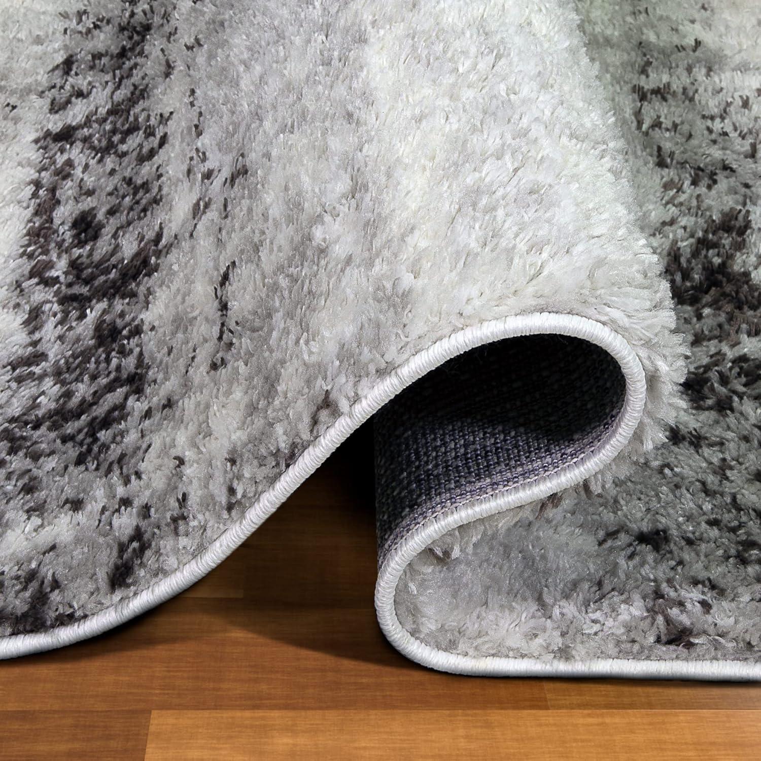 imageLeick Home 596353 Allerick Runner Vintage Monochromatic Abstract Gray Living Room Bedroom Dining Room Area Rug Runner 22 x 10GrayWhite
