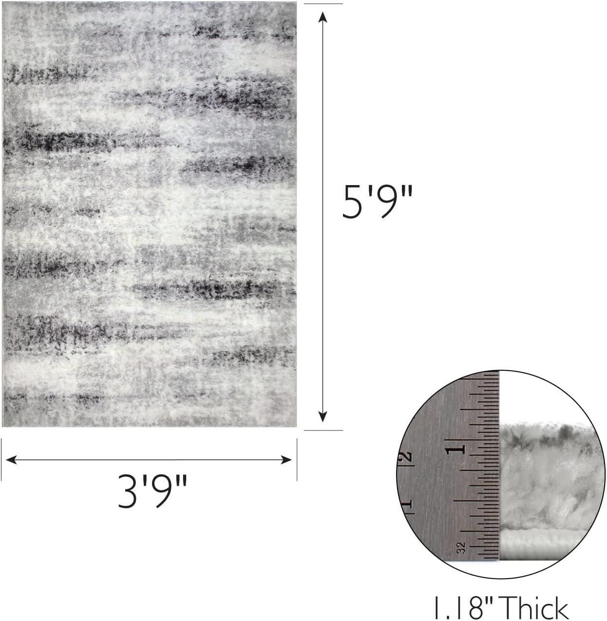 imageLeick Home 596353 Allerick Runner Vintage Monochromatic Abstract Gray Living Room Bedroom Dining Room Area Rug Runner 22 x 10GrayWhite