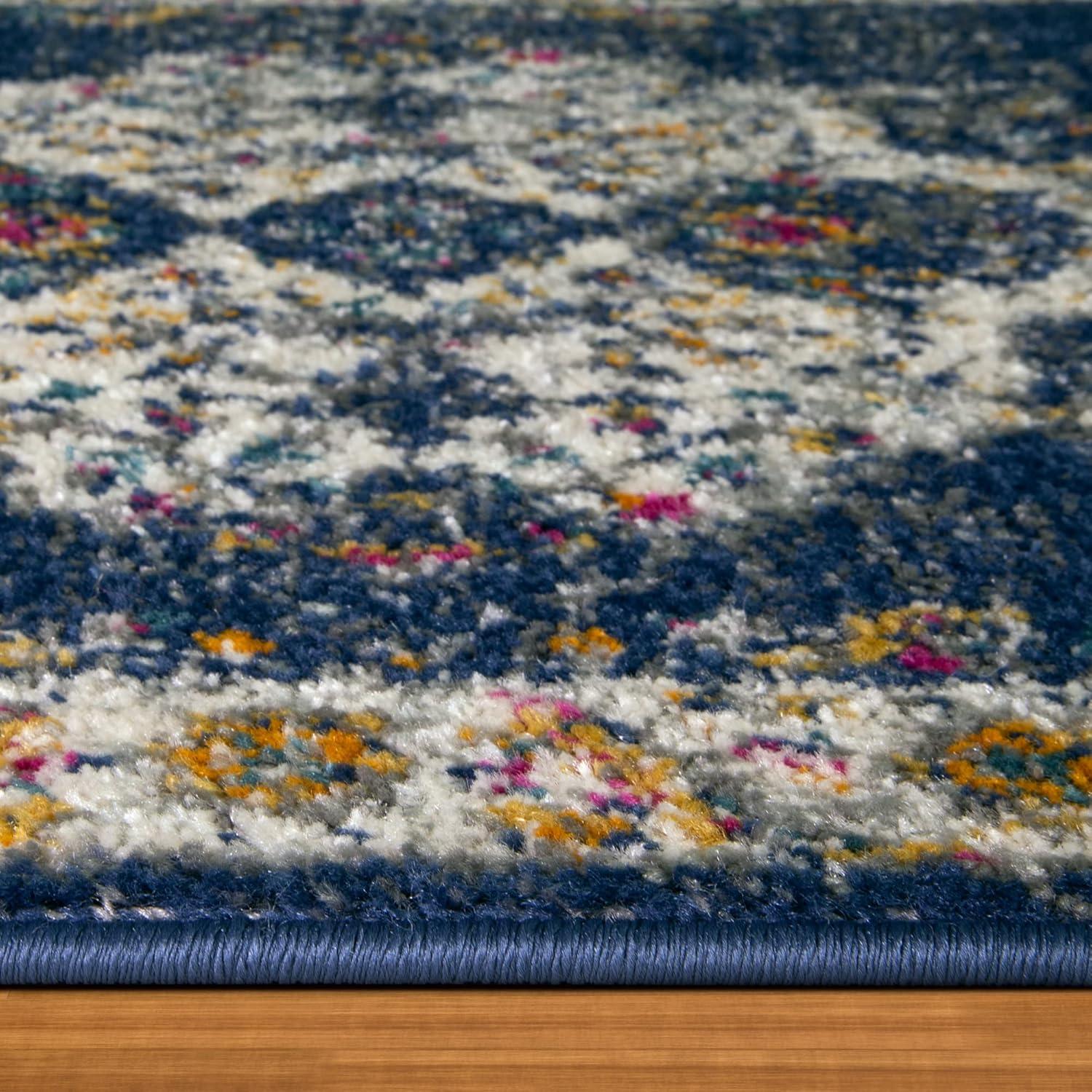 imageLeick Home 596353 Allerick Runner Vintage Monochromatic Abstract Gray Living Room Bedroom Dining Room Area Rug Runner 22 x 10NavyTan