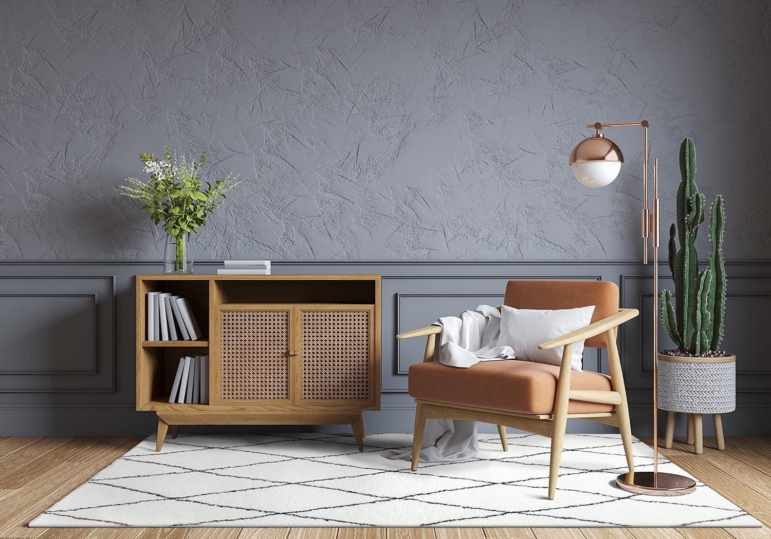 imageLeick Home 596353 Allerick Runner Vintage Monochromatic Abstract Gray Living Room Bedroom Dining Room Area Rug Runner 22 x 10WhiteGray