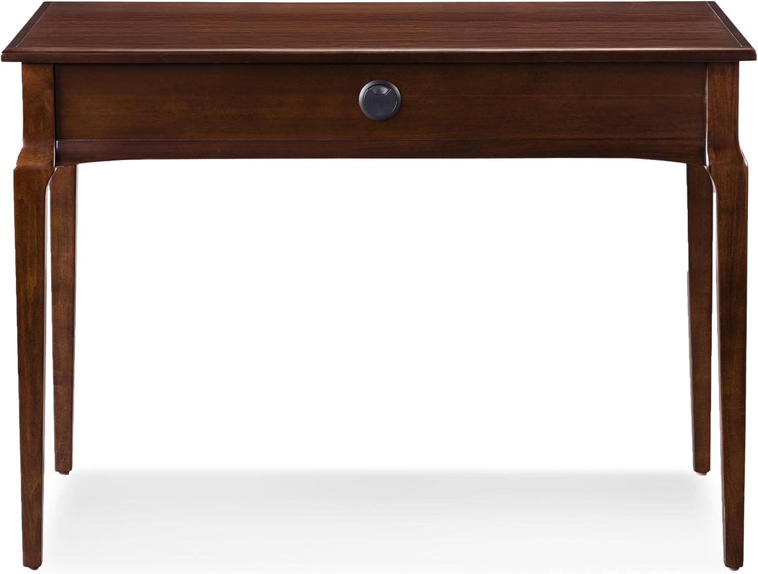 imageLeick Home 82400 Mission Writing Computer Desk with Drop Front Keyboard Drawer for Home Office Solid Wood Mission OakHeartwood Cherry