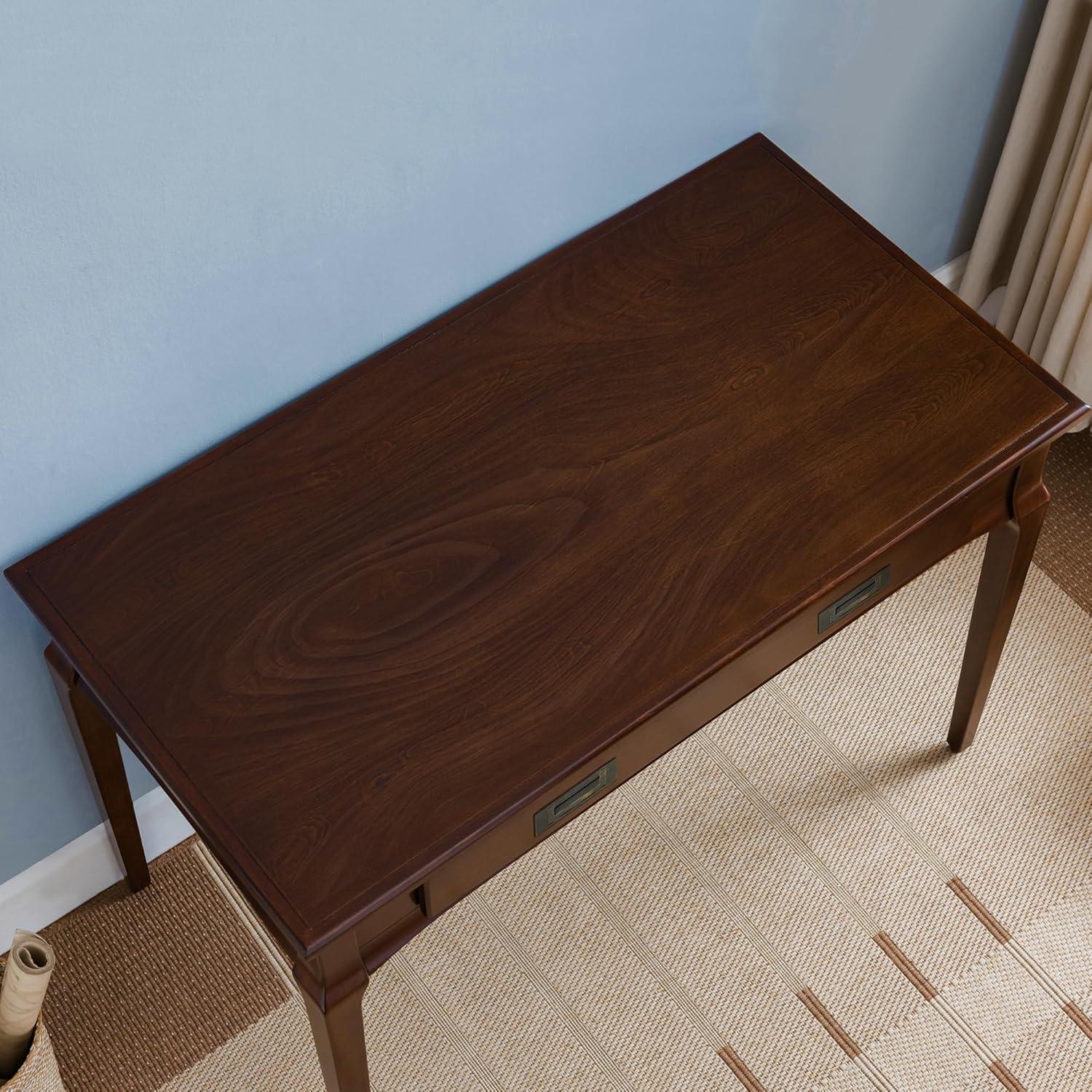 imageLeick Home 82400 Mission Writing Computer Desk with Drop Front Keyboard Drawer for Home Office Solid Wood Mission OakHeartwood Cherry