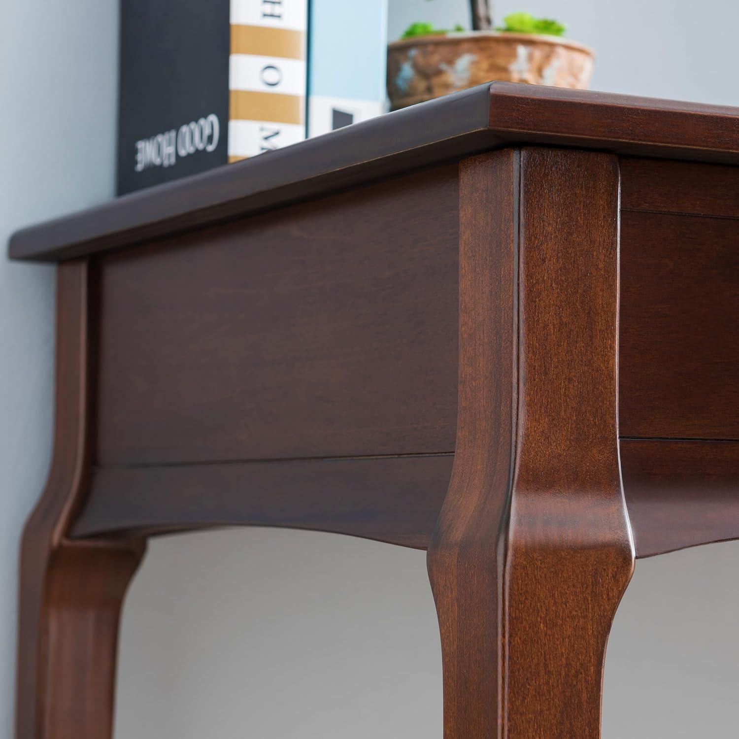 imageLeick Home 82400 Mission Writing Computer Desk with Drop Front Keyboard Drawer for Home Office Solid Wood Mission OakHeartwood Cherry