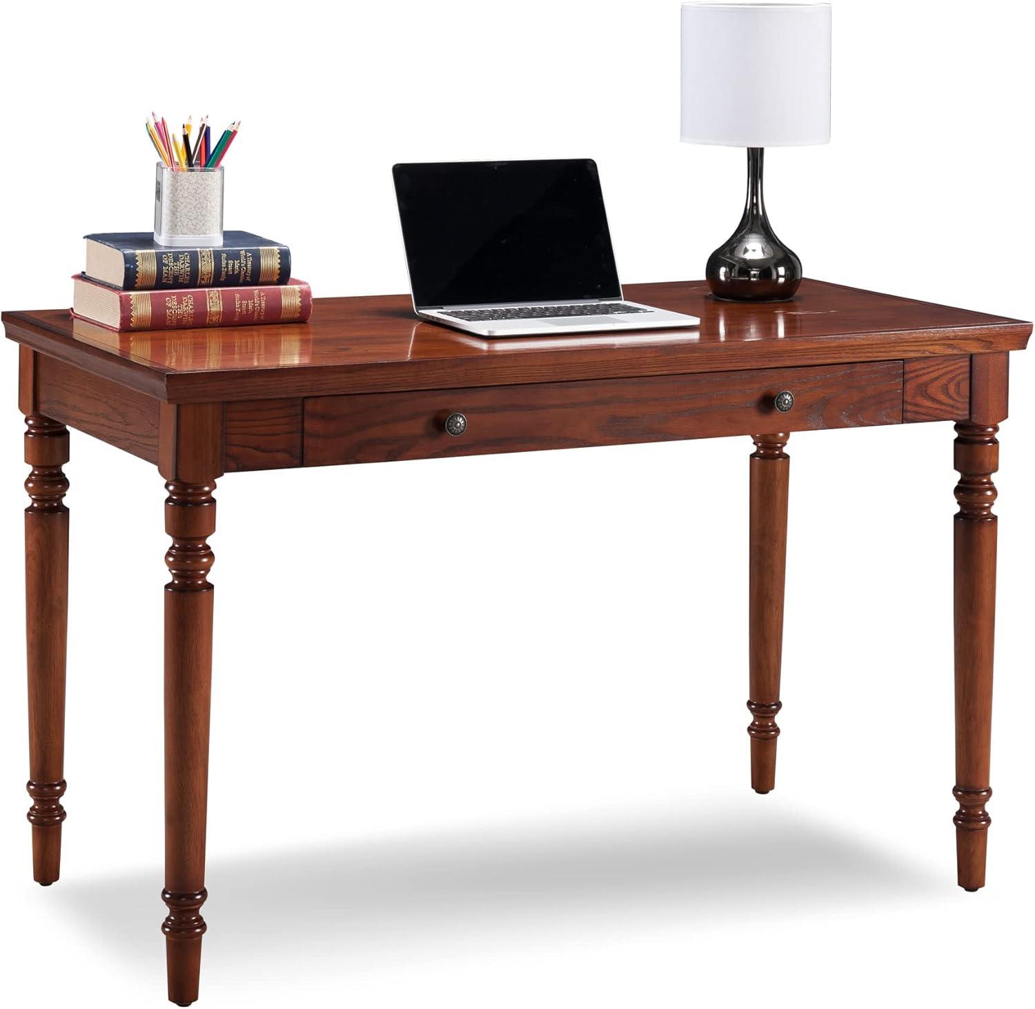 imageLeick Home 82400 Mission Writing Computer Desk with Drop Front Keyboard Drawer for Home Office Solid Wood Mission OakMission Oak