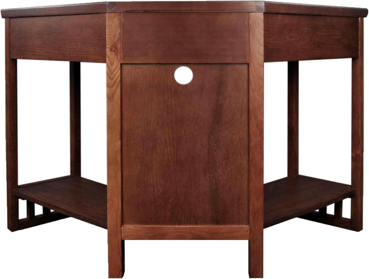 imageLeick Home 82430 Mission Corner Desk Writing Computer Desk with Drop Front Keyboard Drawer for Home Office Solid Wood Mission OakMission Oak