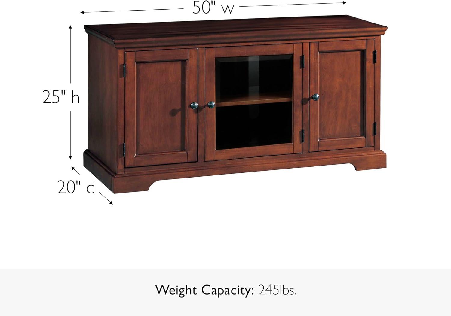 imageLeick Home 84360 Ender Mixed Metal and Wood TV Stand for 65 TVs Smoke and Gunmetal GrayBrown Cherry Black
