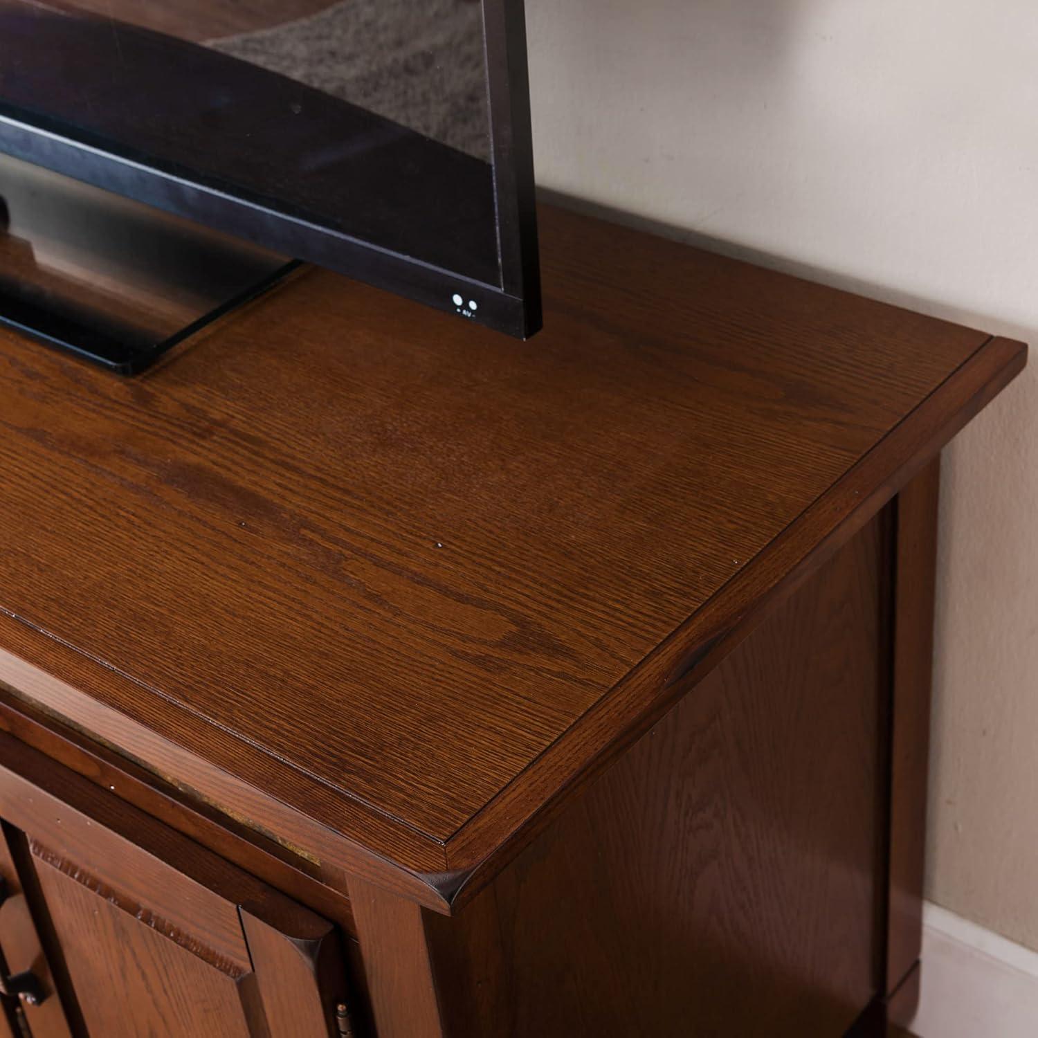 imageLeick Home 84360 Ender Mixed Metal and Wood TV Stand for 65 TVs Smoke and Gunmetal GrayDistressed Rustic Autumn
