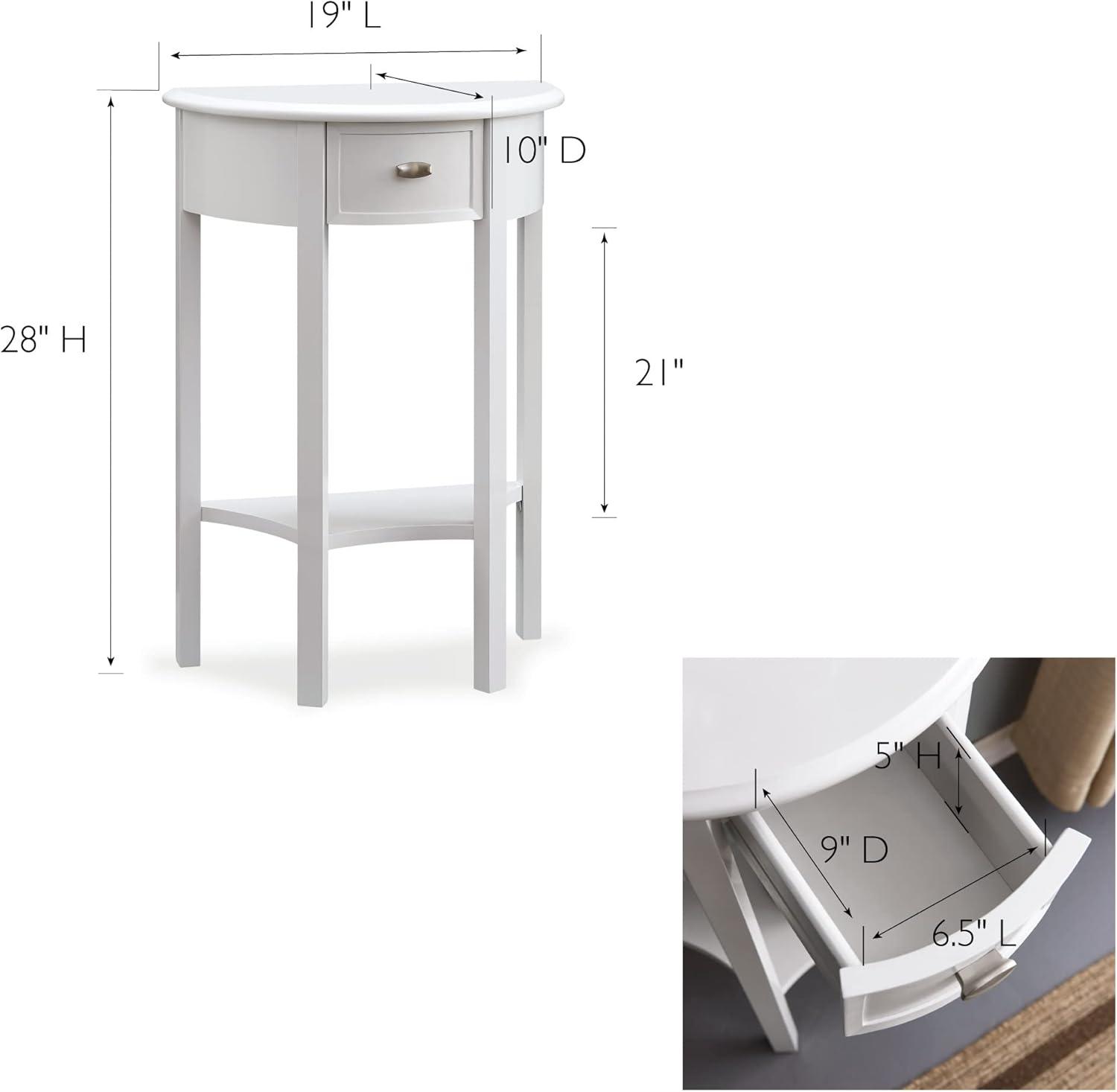 imageLeick Home Boa Console Table Solid Wood Bottom Display Shelf Narrow Depth EasyAssembly For Living RoomHallway Chocolate Cherry 380 in W x 140 in D x 300 in H 10332Cottage White