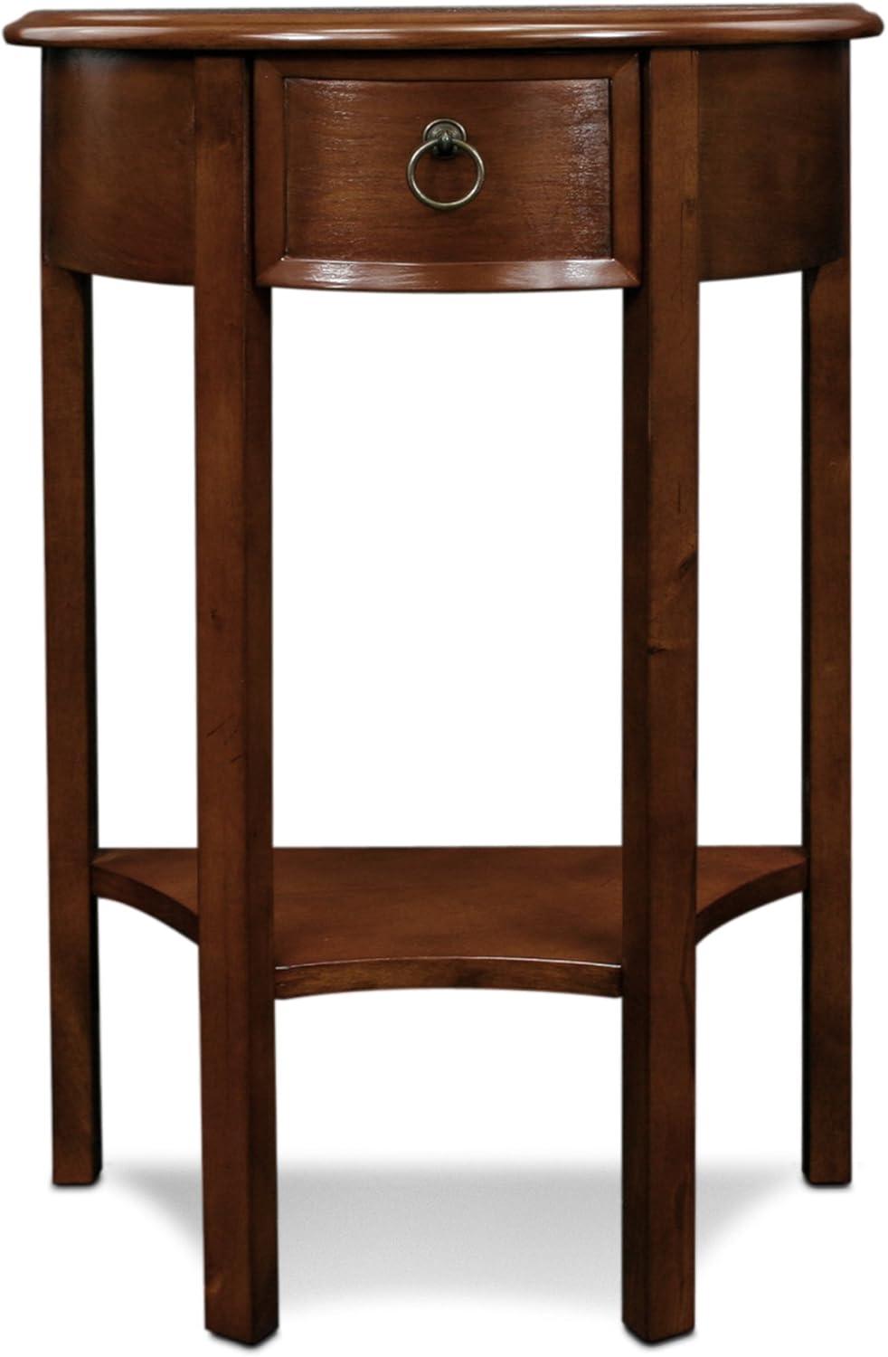 imageLeick Home Boa Console Table Solid Wood Bottom Display Shelf Narrow Depth EasyAssembly For Living RoomHallway Chocolate Cherry 380 in W x 140 in D x 300 in H 10332Pecan