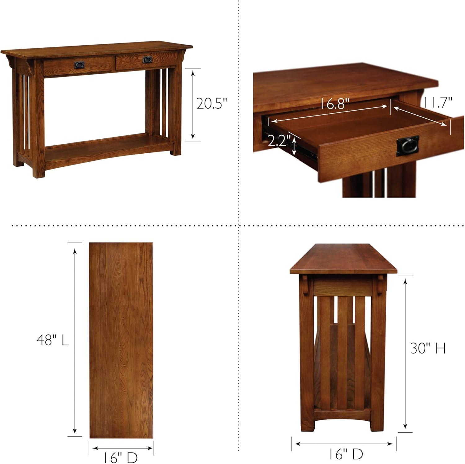 imageLeick Home Boa Console Table Solid Wood Bottom Display Shelf Narrow Depth EasyAssembly For Living RoomHallway Chocolate Cherry 380 in W x 140 in D x 300 in H 10332Medium Oak Blackened
