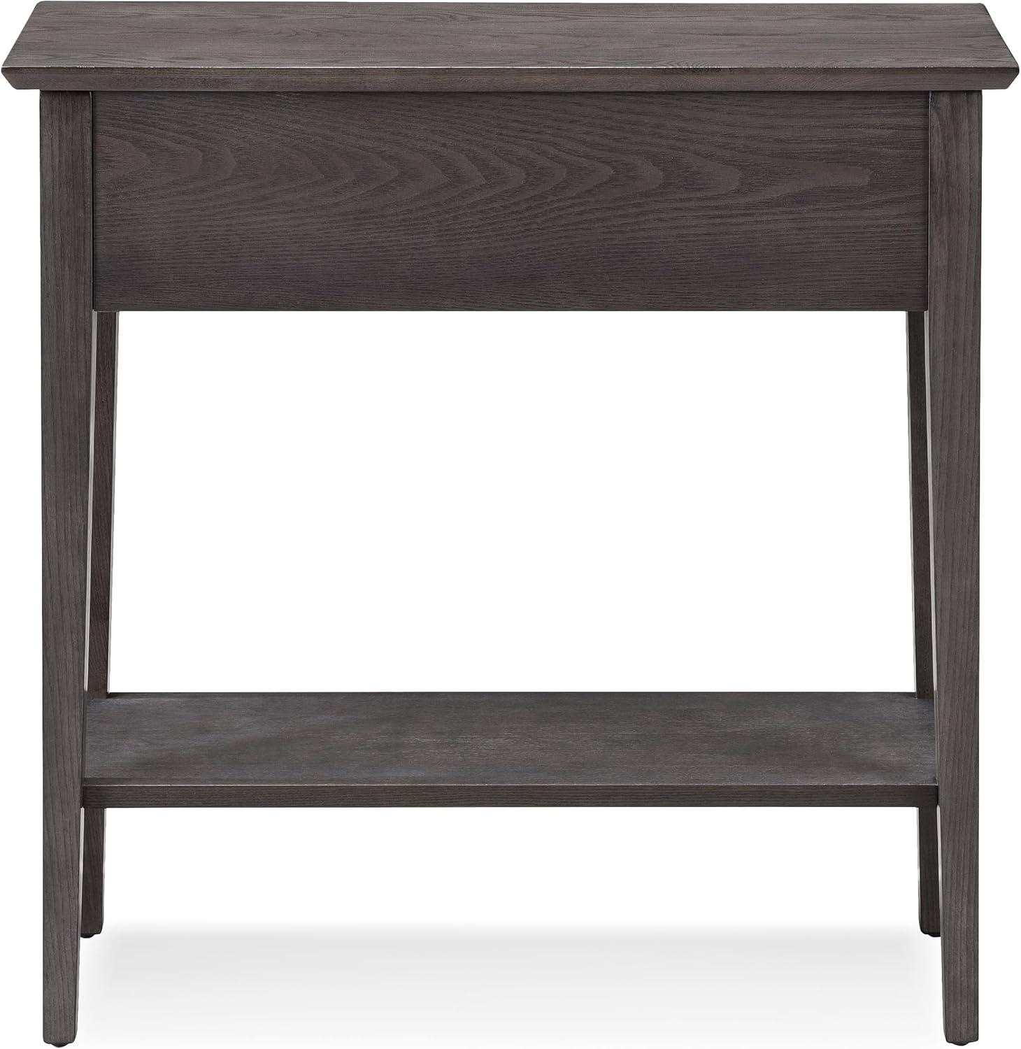 imageLeick Home Boa Console Table Solid Wood Bottom Display Shelf Narrow Depth EasyAssembly For Living RoomHallway Chocolate Cherry 380 in W x 140 in D x 300 in H 10332Smoke Gray Matte Black
