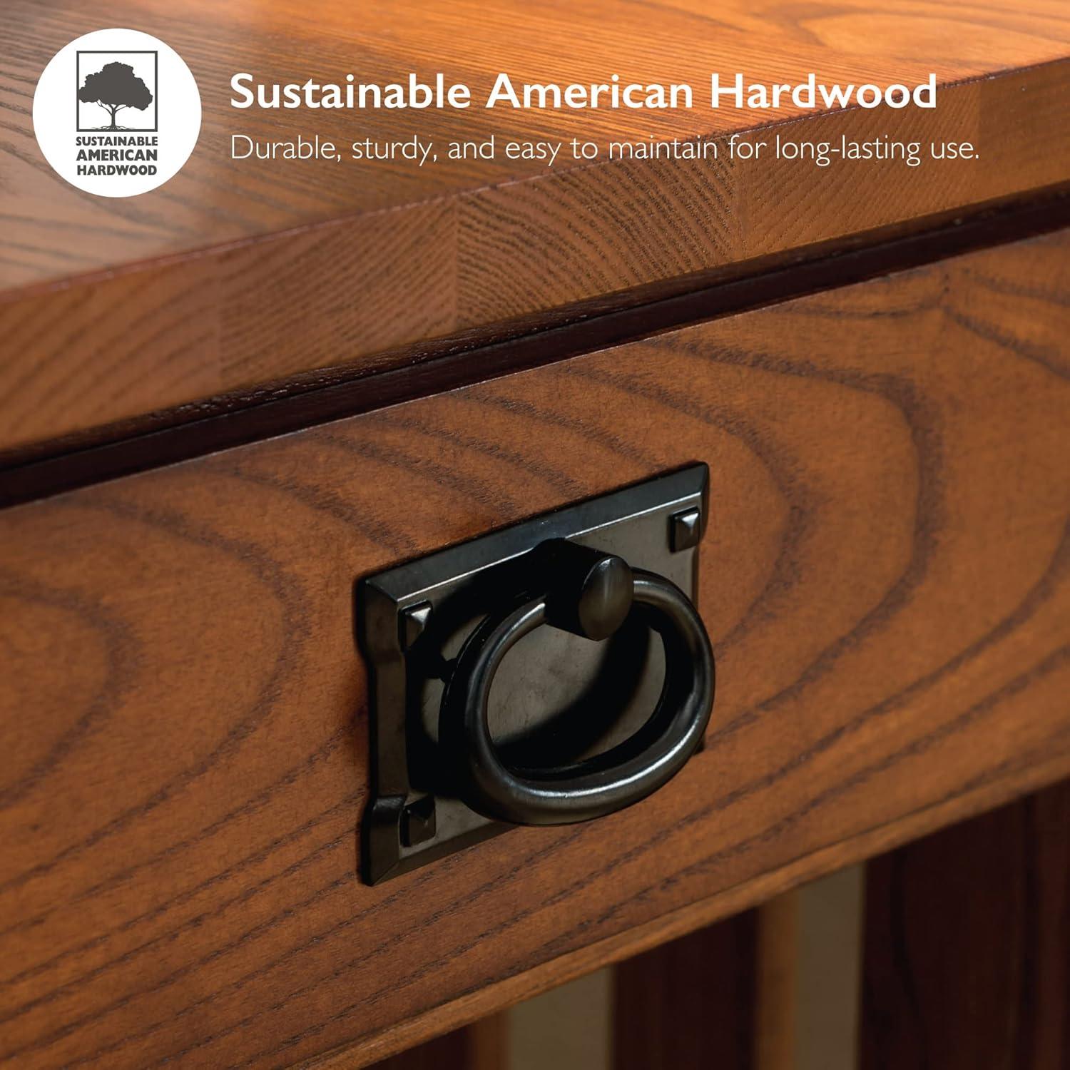 imageLeick Home Boa Console Table Solid Wood Bottom Display Shelf Narrow Depth EasyAssembly For Living RoomHallway Chocolate Cherry 380 in W x 140 in D x 300 in H 10332Medium Oak Blackened