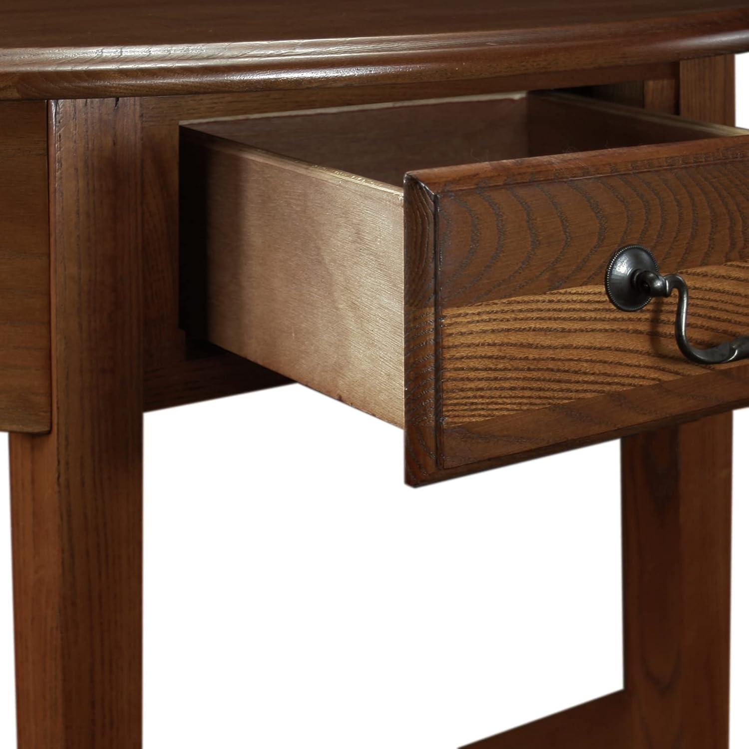 imageLeick Home Boa Console Table Solid Wood Bottom Display Shelf Narrow Depth EasyAssembly For Living RoomHallway Chocolate Cherry 380 in W x 140 in D x 300 in H 10332Medium Oak