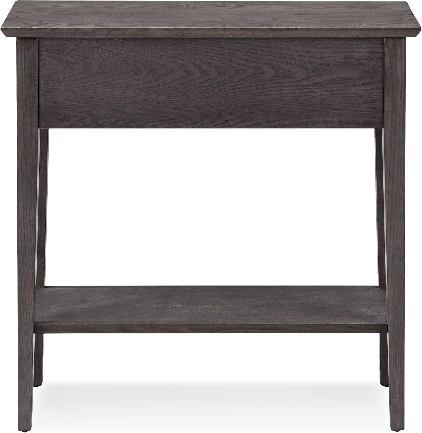 imageLeick Home Boa Console Table Solid Wood Bottom Display Shelf Narrow Depth EasyAssembly For Living RoomHallway Chocolate Cherry 380 in W x 140 in D x 300 in H 10332Smoke Gray Matte Black