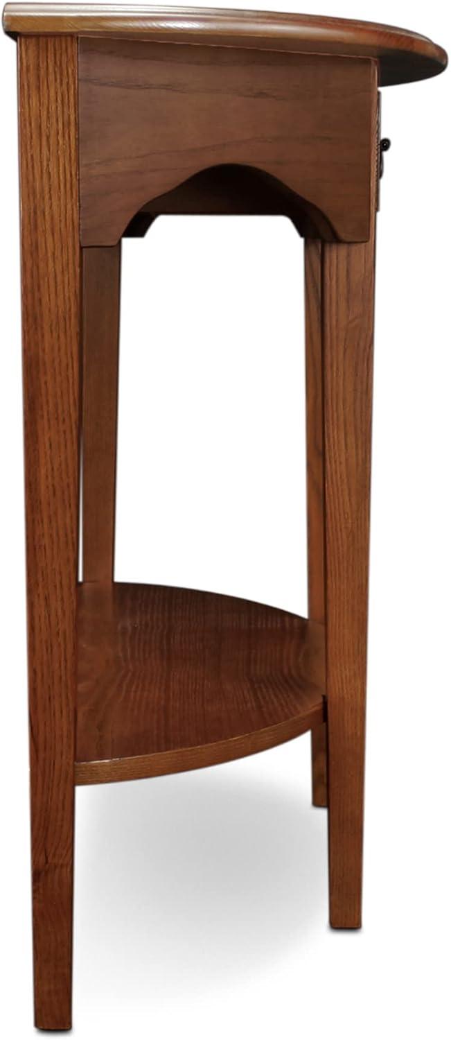 imageLeick Home Boa Console Table Solid Wood Bottom Display Shelf Narrow Depth EasyAssembly For Living RoomHallway Chocolate Cherry 380 in W x 140 in D x 300 in H 10332Medium Oak