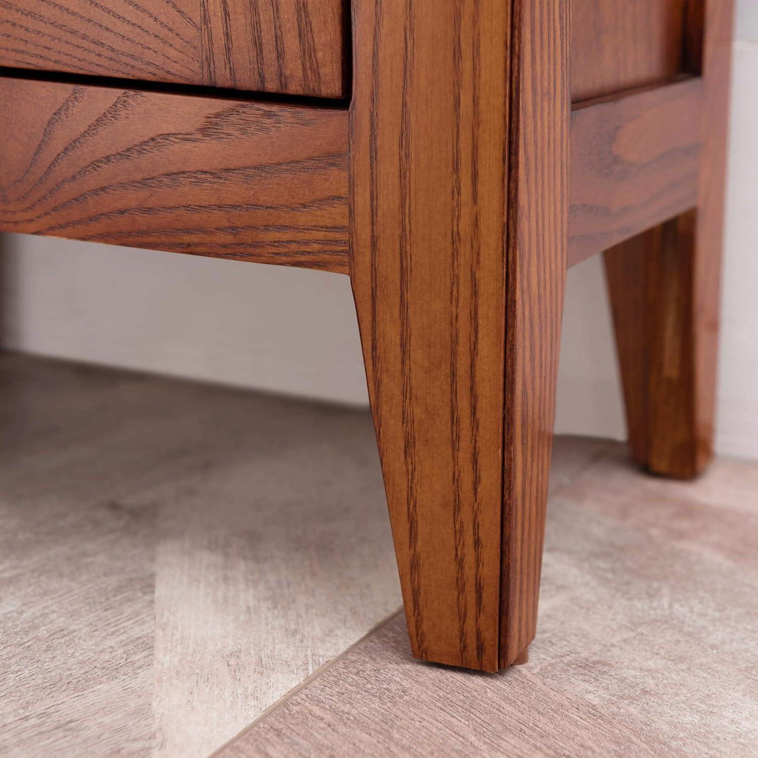 imageLeick Home Mission Hall Console Table Solid Wood 2Door Storage with 1 Interior Shelf Slim Profile Easy Assembly Russet Brown 30 in L x 11 in D x 30 in H Small Entryway Cabinet 10001RSRusset