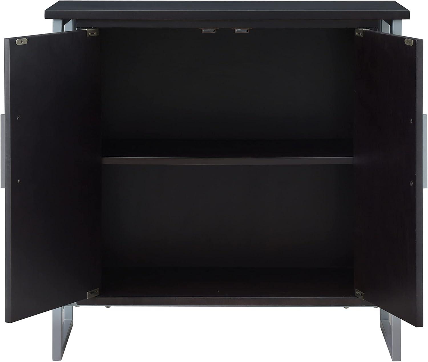 imageLeick Home Mission Hall Console Table Solid Wood 2Door Storage with 1 Interior Shelf Slim Profile Easy Assembly Russet Brown 30 in L x 11 in D x 30 in H Small Entryway Cabinet 10001RSBlack