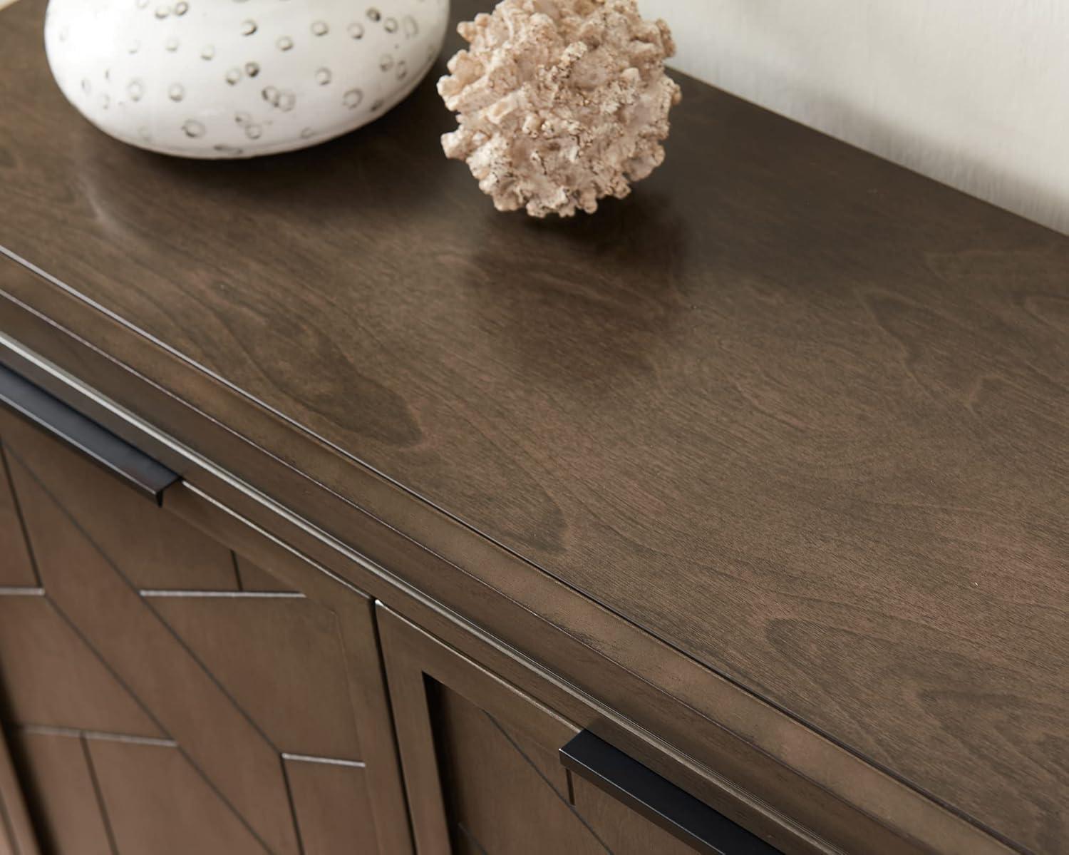 imageLeick Home Mission Hall Console Table Solid Wood 2Door Storage with 1 Interior Shelf Slim Profile Easy Assembly Russet Brown 30 in L x 11 in D x 30 in H Small Entryway Cabinet 10001RSSmoke Gray