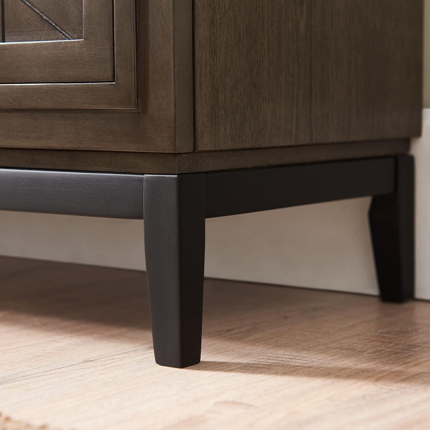 imageLeick Home Mission Hall Console Table Solid Wood 2Door Storage with 1 Interior Shelf Slim Profile Easy Assembly Russet Brown 30 in L x 11 in D x 30 in H Small Entryway Cabinet 10001RSSmoke Gray