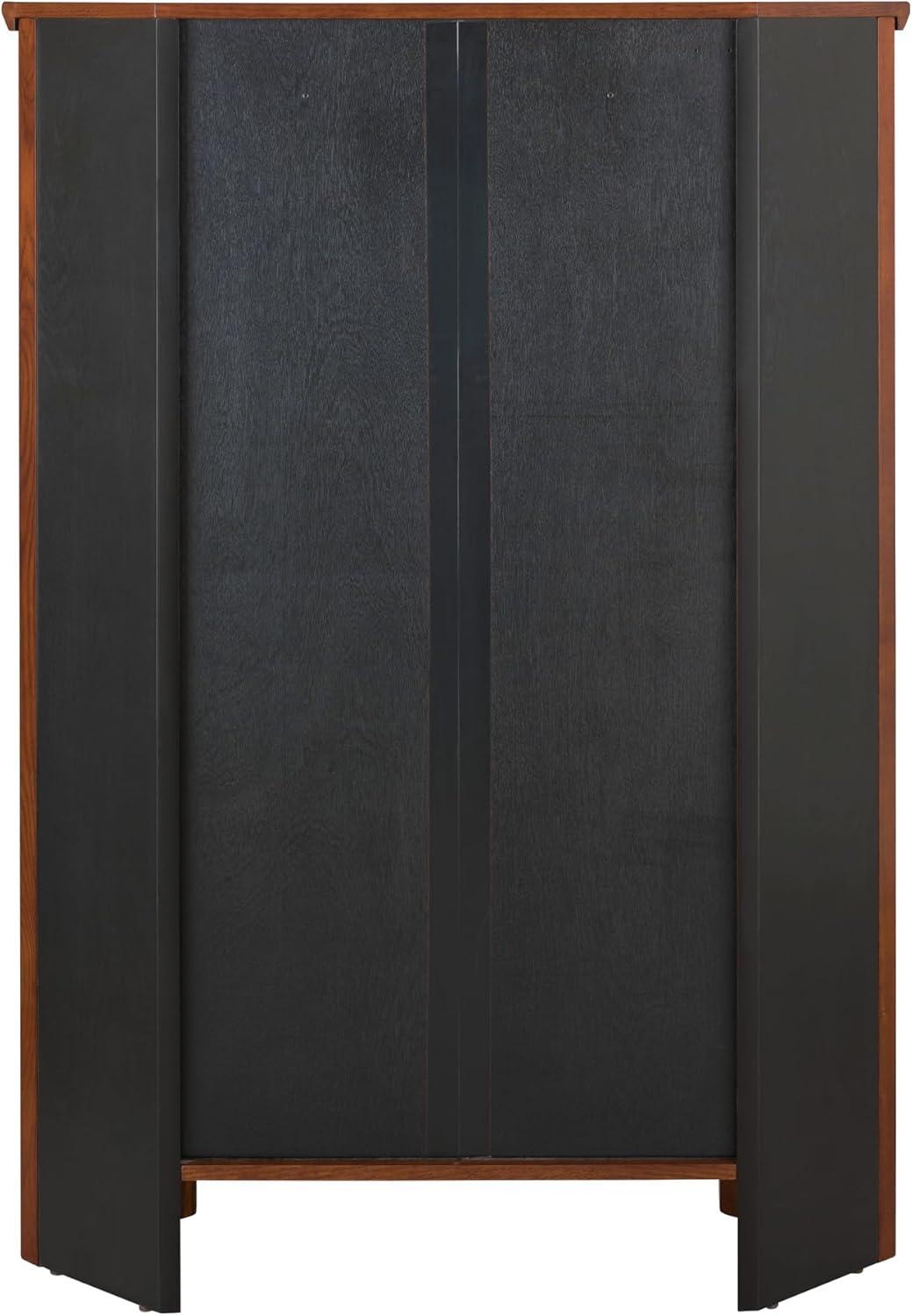 imageLeick Home Mission Impeccable Bookshelf Solid Wood 2 Drawers 2 Shelves Slatted Sides Blackened Hardware Easy Assembly Russet Brown 12 in D x 34 in W x 30 in H Item 8261Mission Oak Blackened